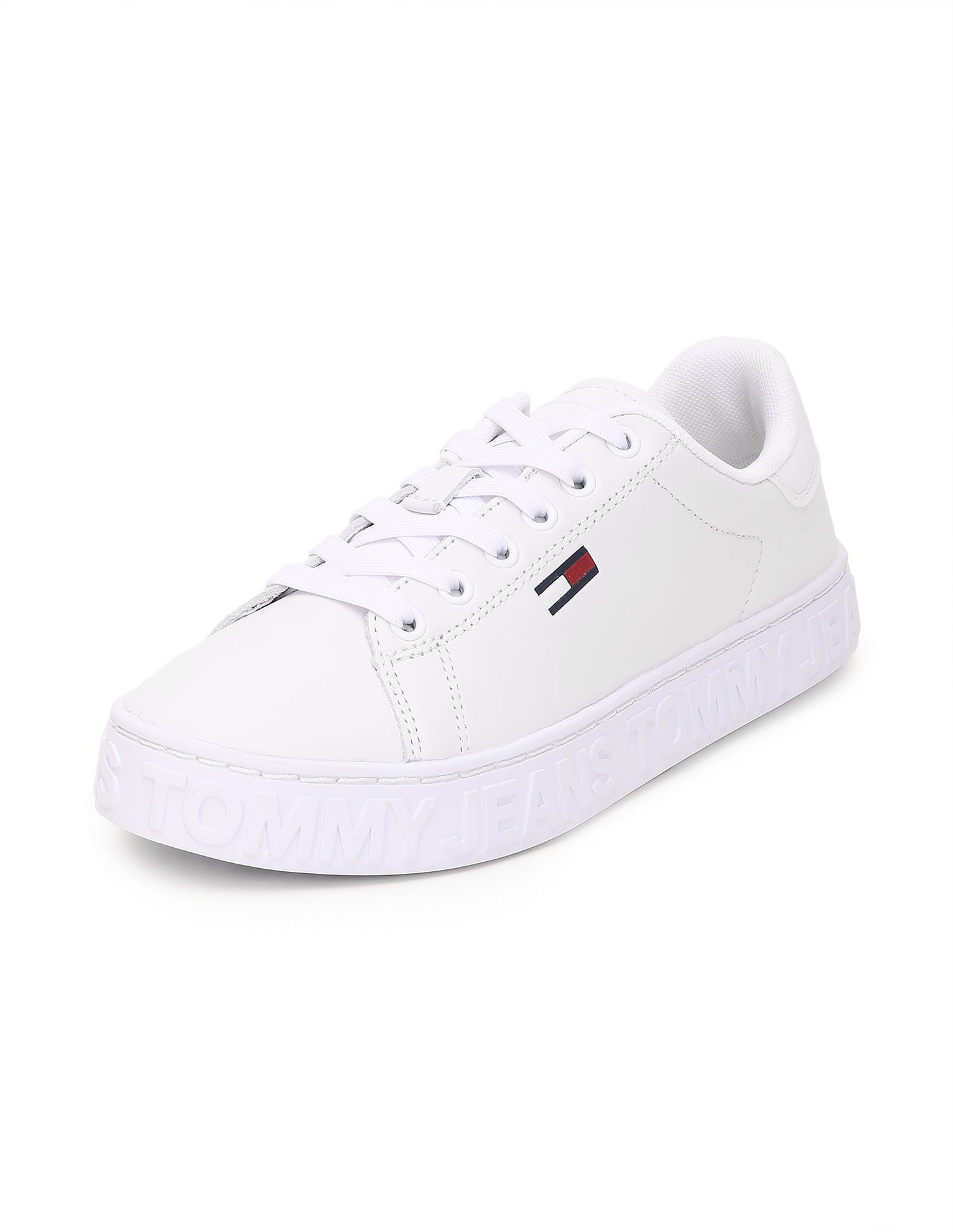 Tommy Hilfiger Solid Embossed Logo Essential Sneakers