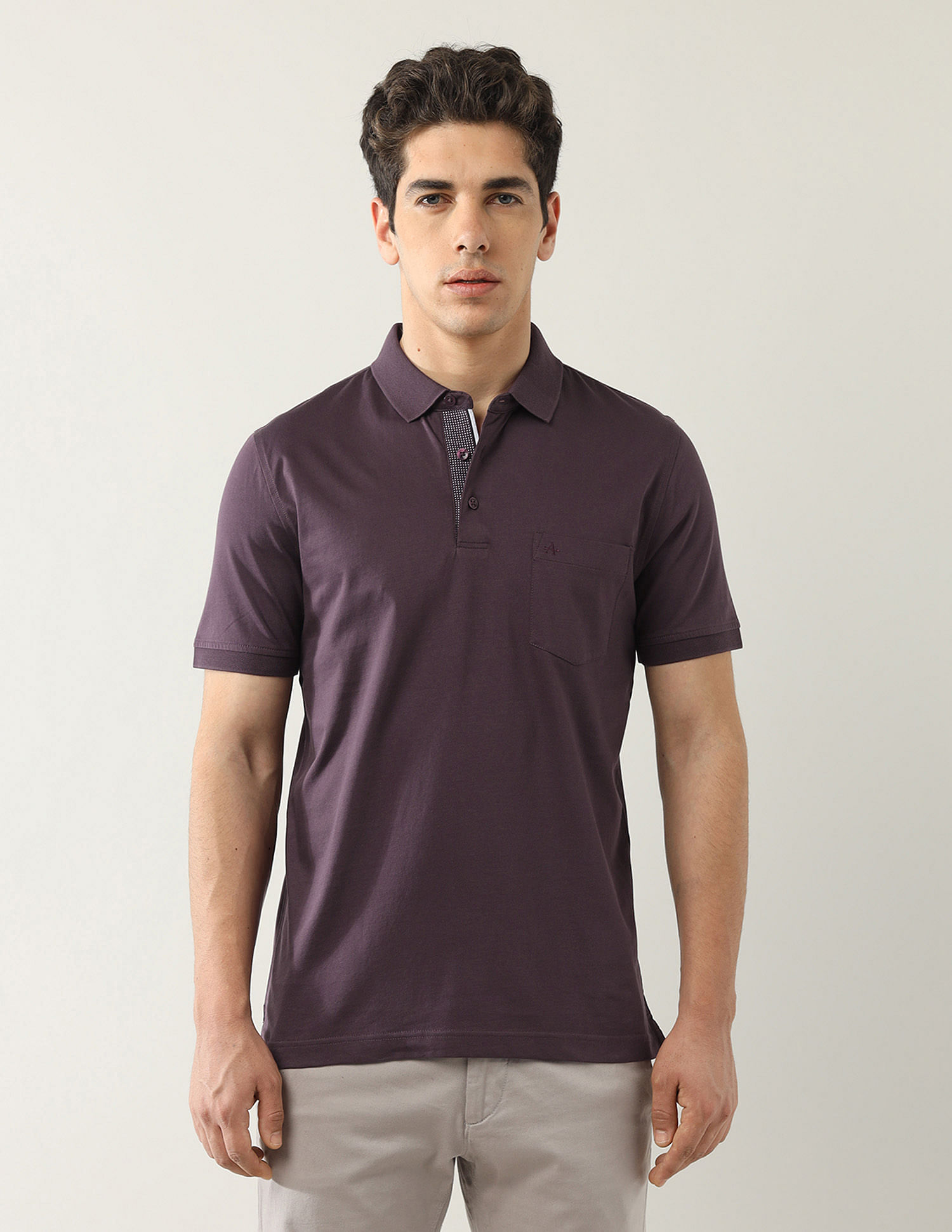 Arrow Solid Pure Cotton Polo Shirt