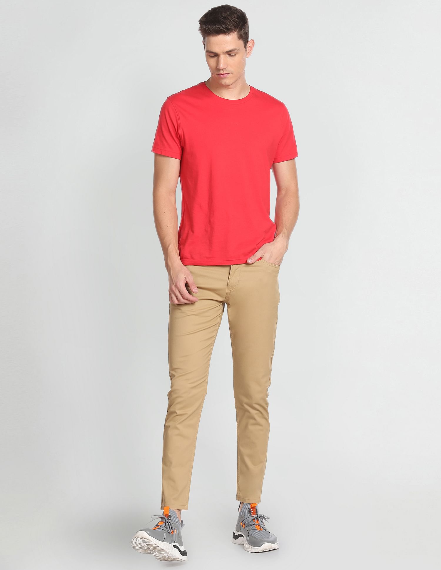 Flying Machine Twill Solid Trousers
