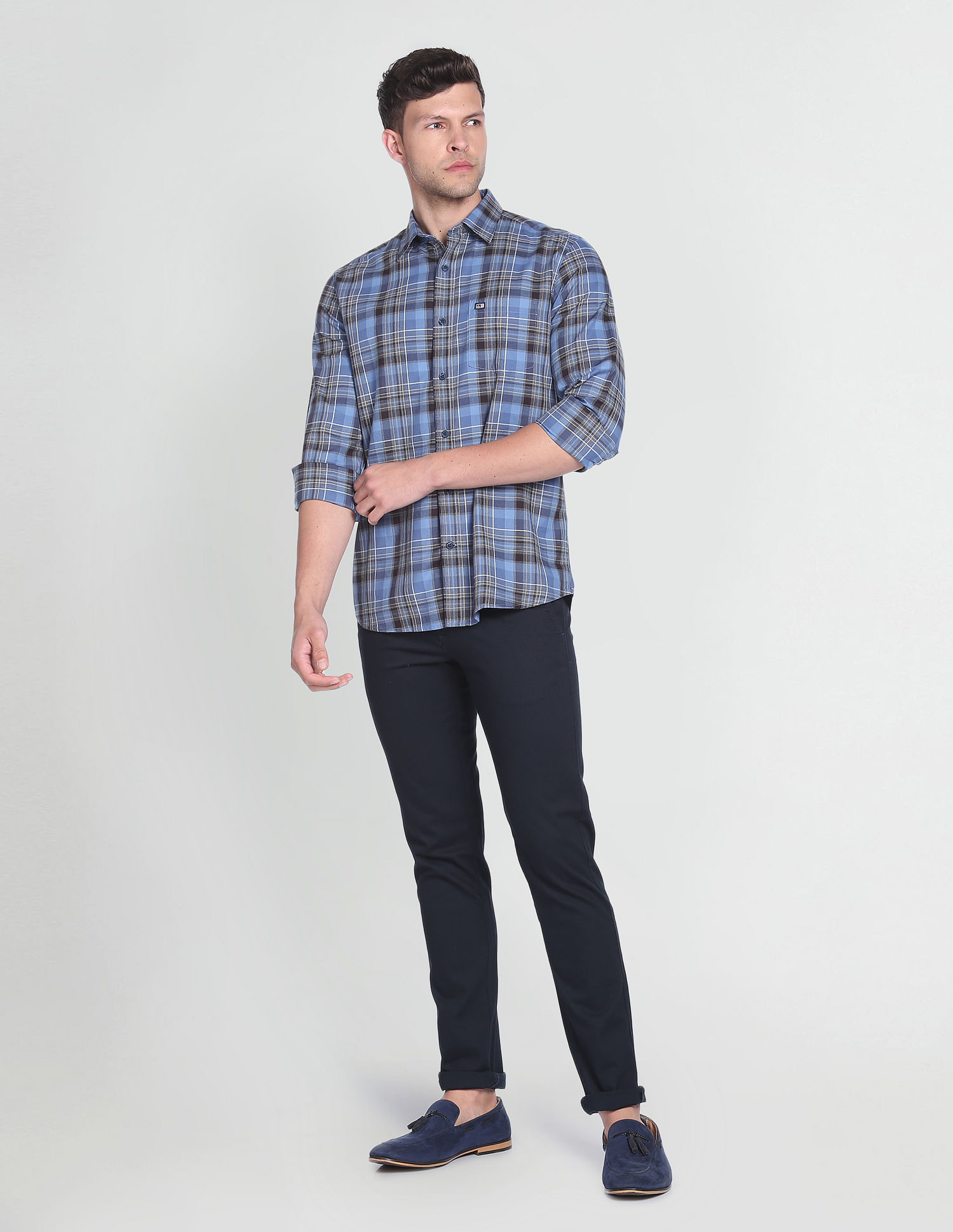 Arrow Sports Tennis Club Plaid Shirt