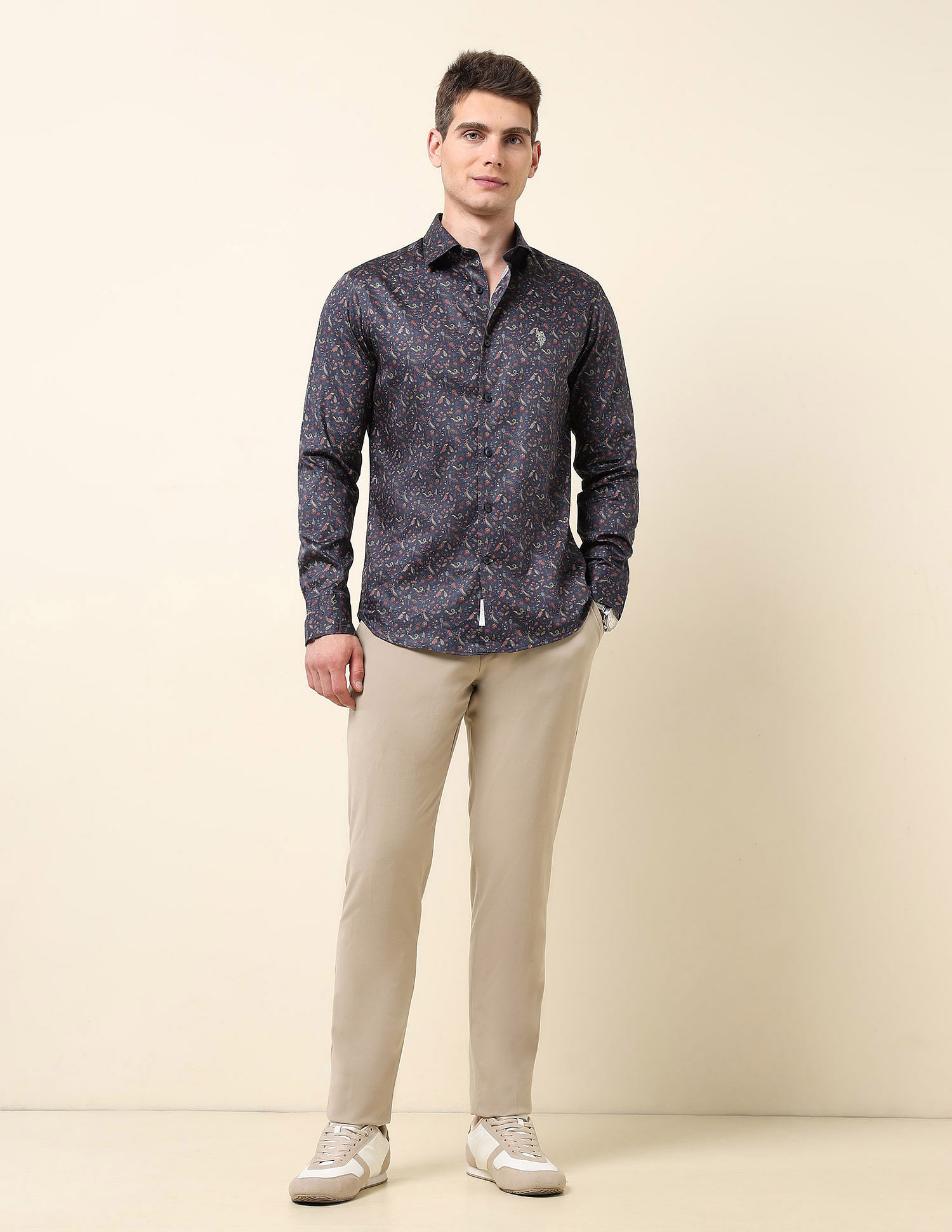 U.S. Polo Assn. All-Over Printed Satin Shirt