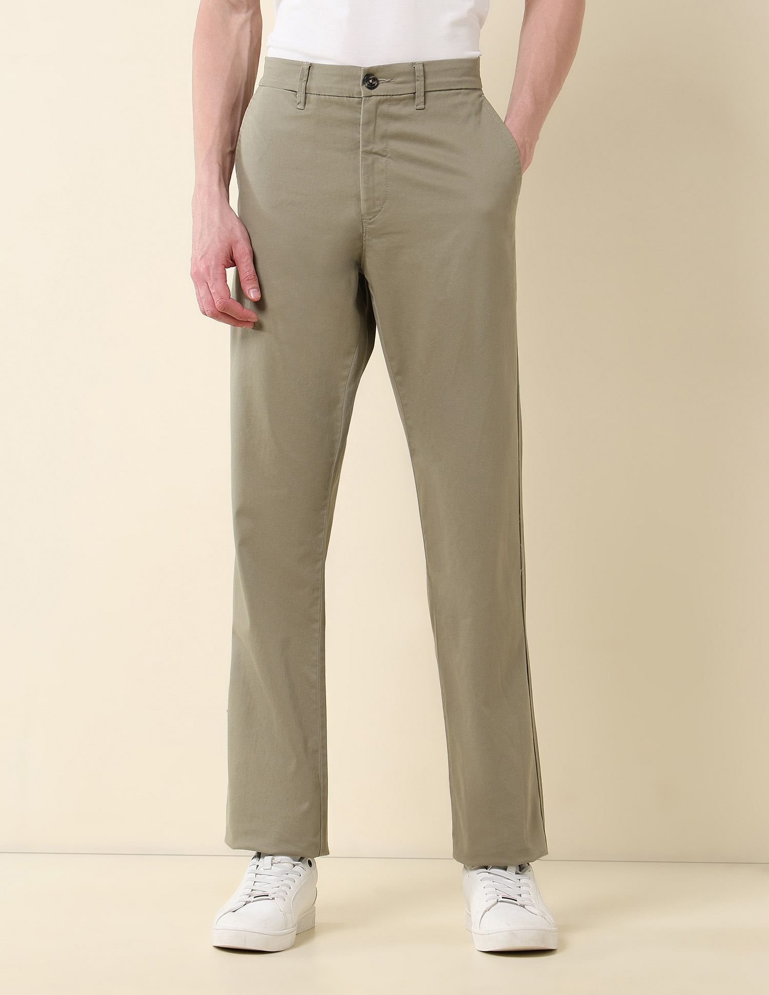 U.S. Polo Assn. Textured Riley Straight Fit Twill Trousers