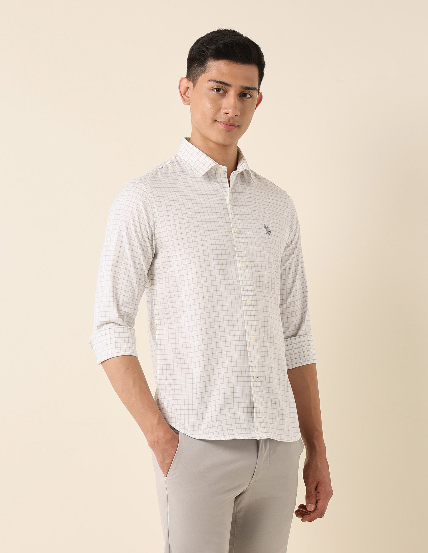 U.S. Polo Assn. Tailored Fit Graph Checked Shirt