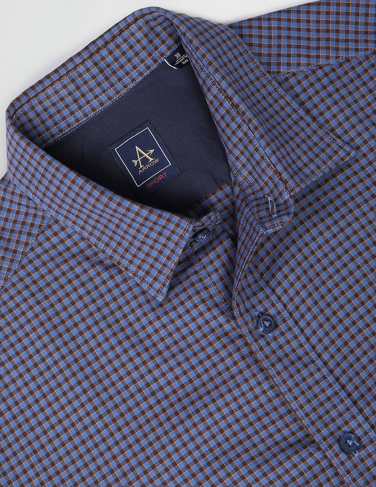 Arrow Sports Micro Check Slim Casual Shirt