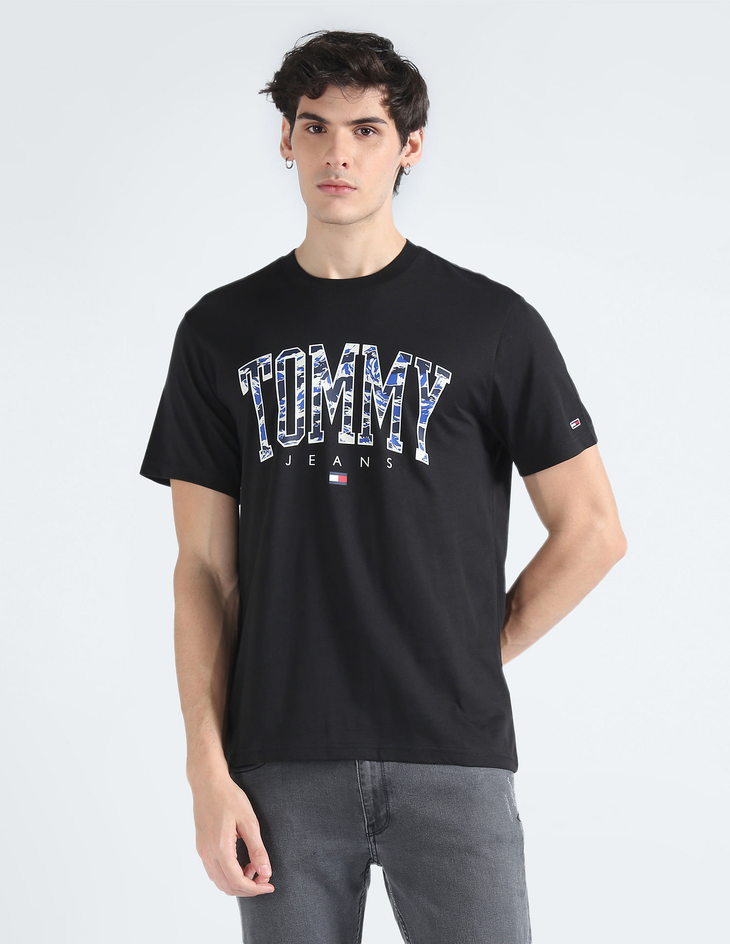 Tommy Hilfiger Camo College Logo Cotton T-Shirt