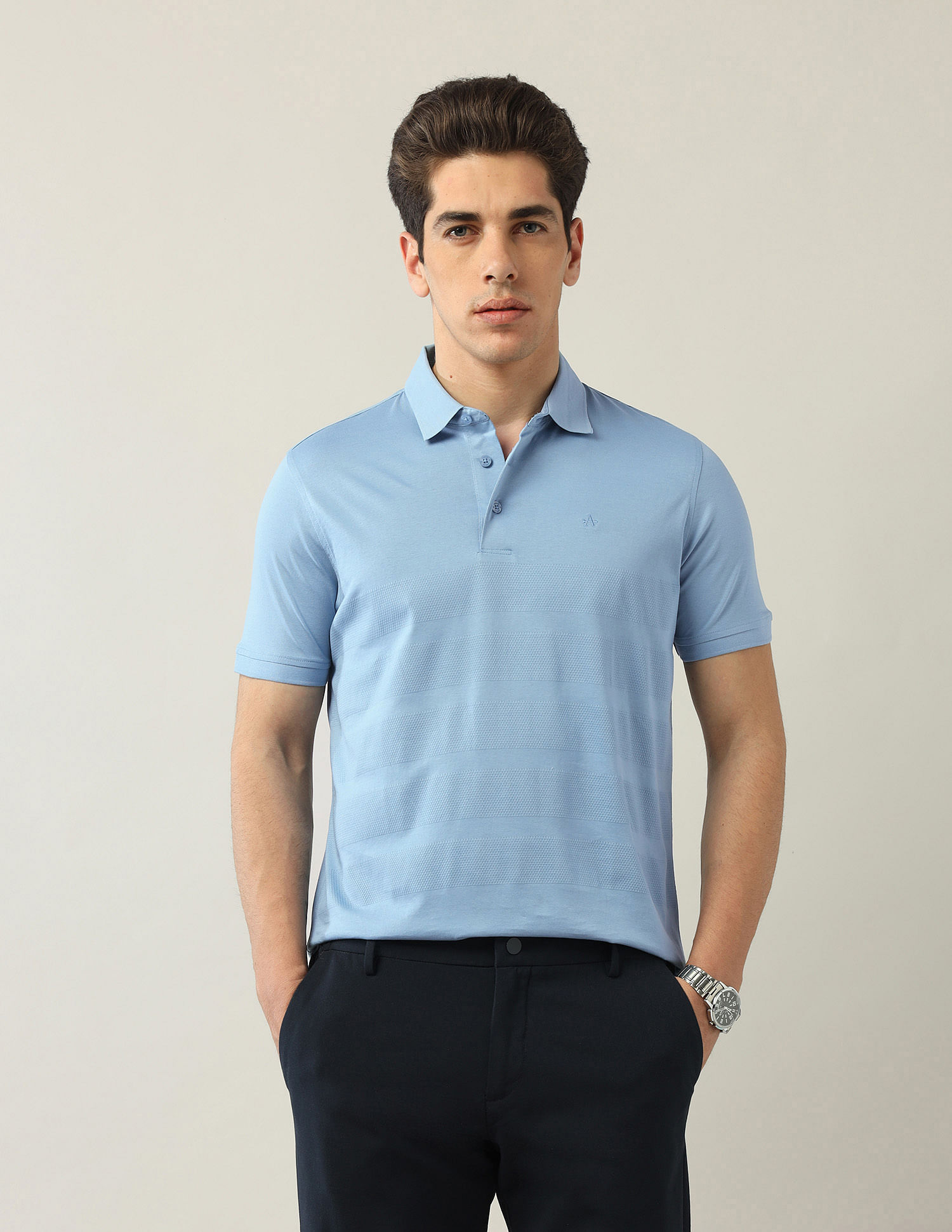 Arrow Textured Regular Fit Polo Shirt