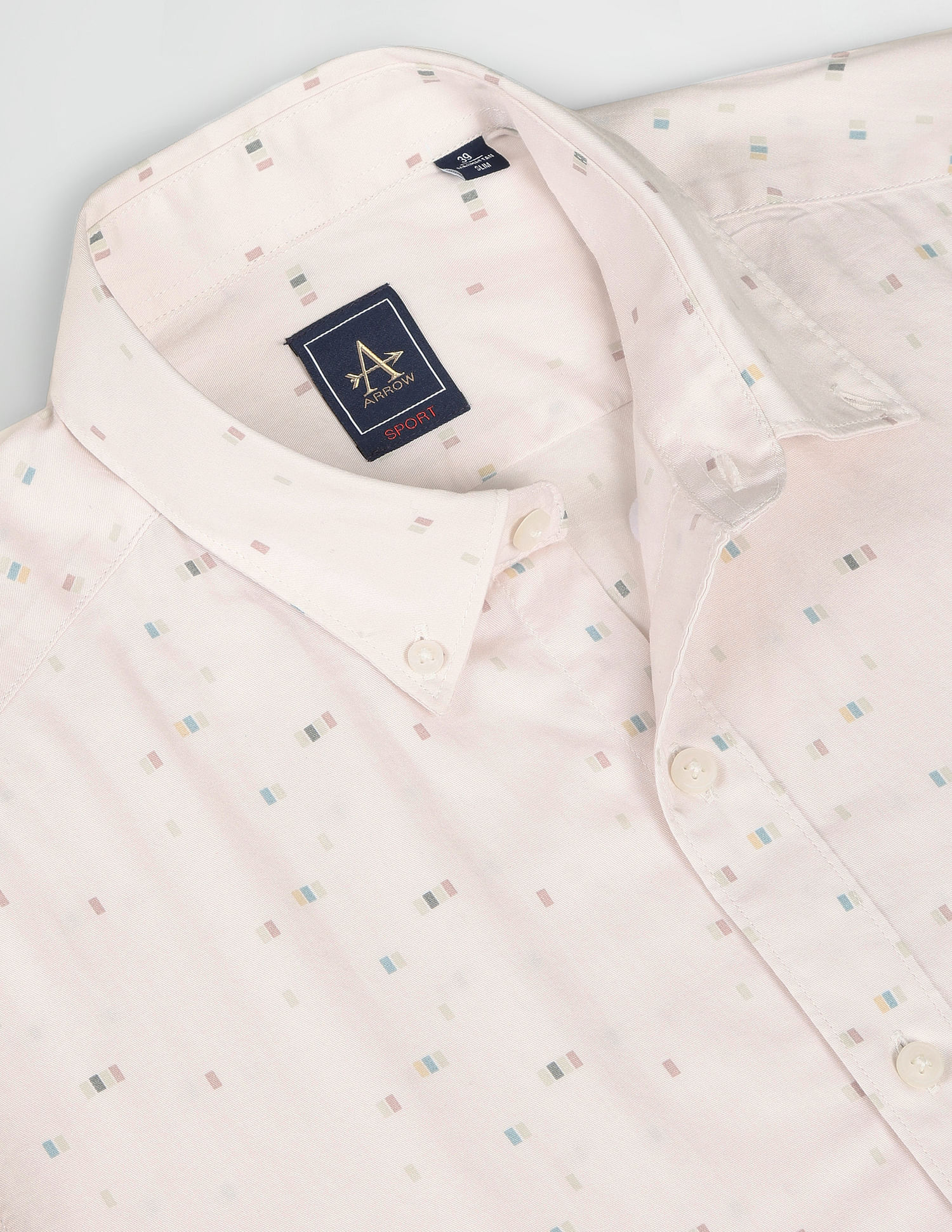 Arrow Sports Geometric Print Cotton Casual Shirt