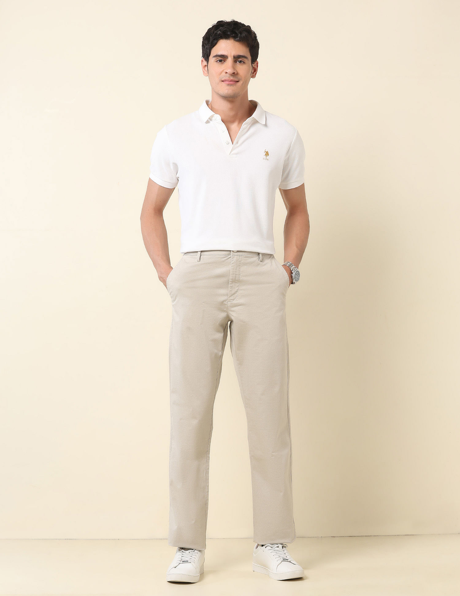 U.S. Polo Assn. Riley Straight Fit Twill Trousers
