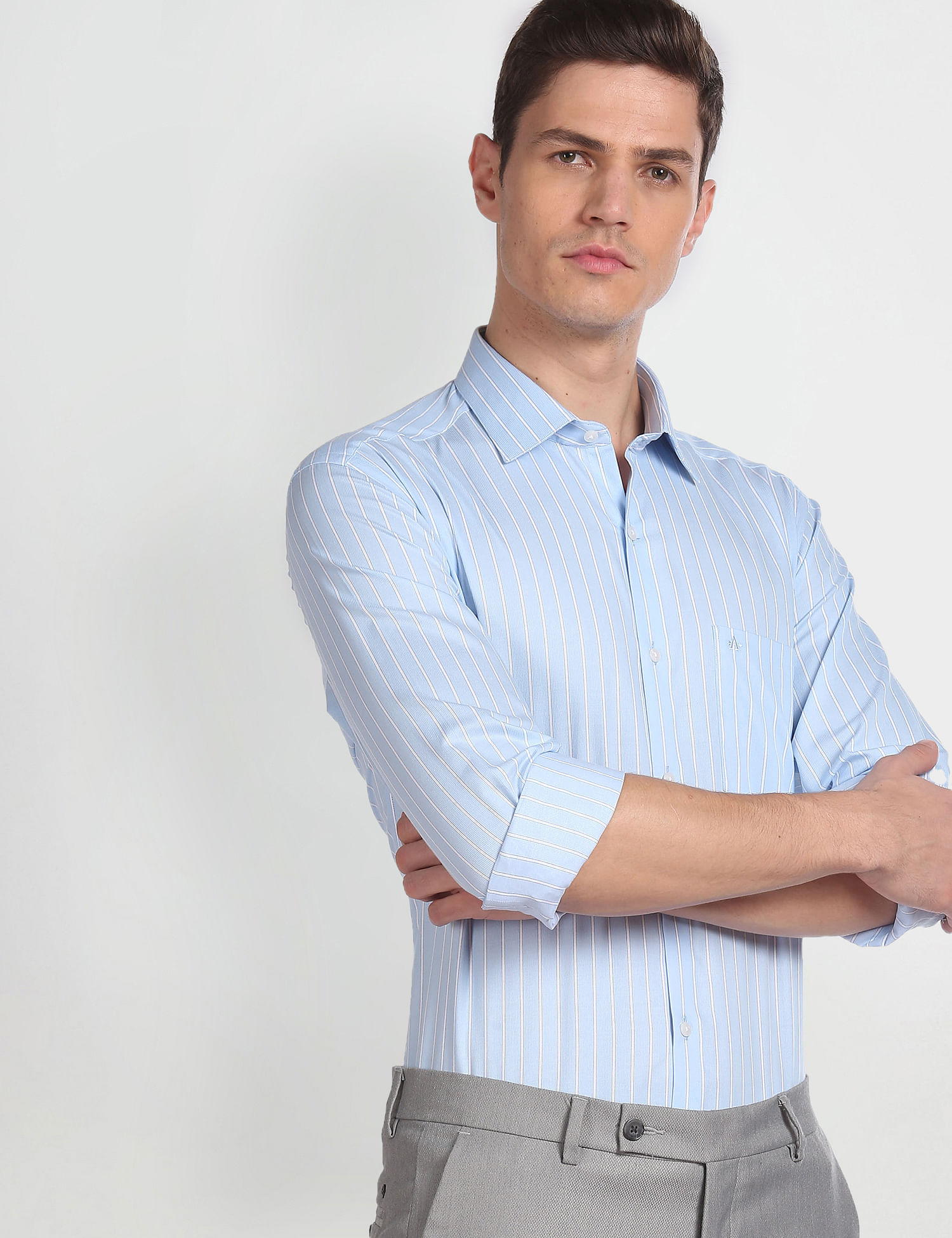 Arrow Vertical Stripe Pure Cotton Shirt
