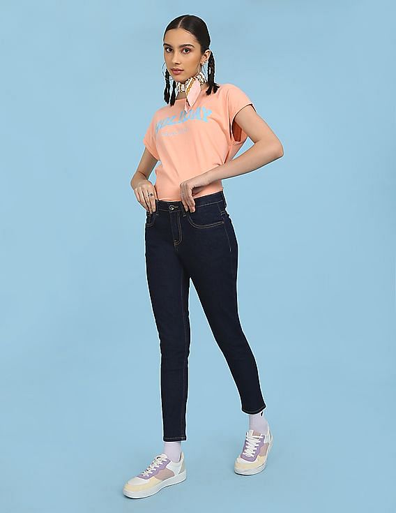 Flying Machine Women Veronica Skinny Fit Rinsed Jeans