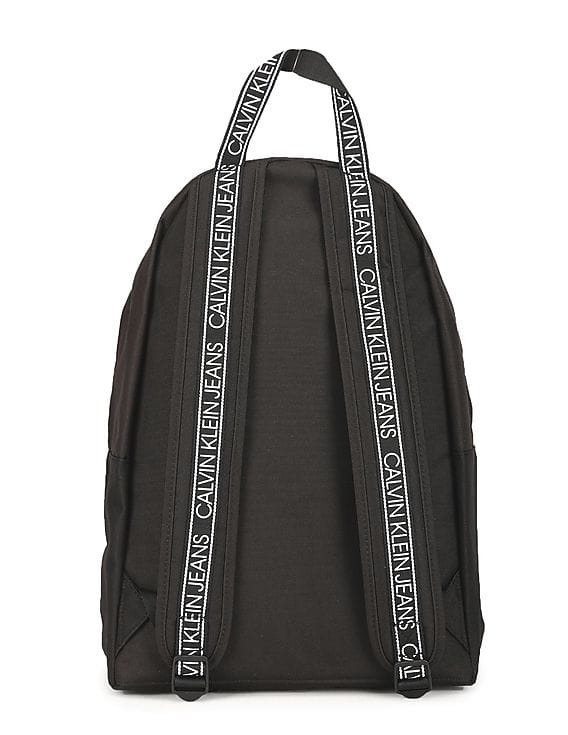 Buy Calvin Klein Men Black Brand Taping Logo Backpack