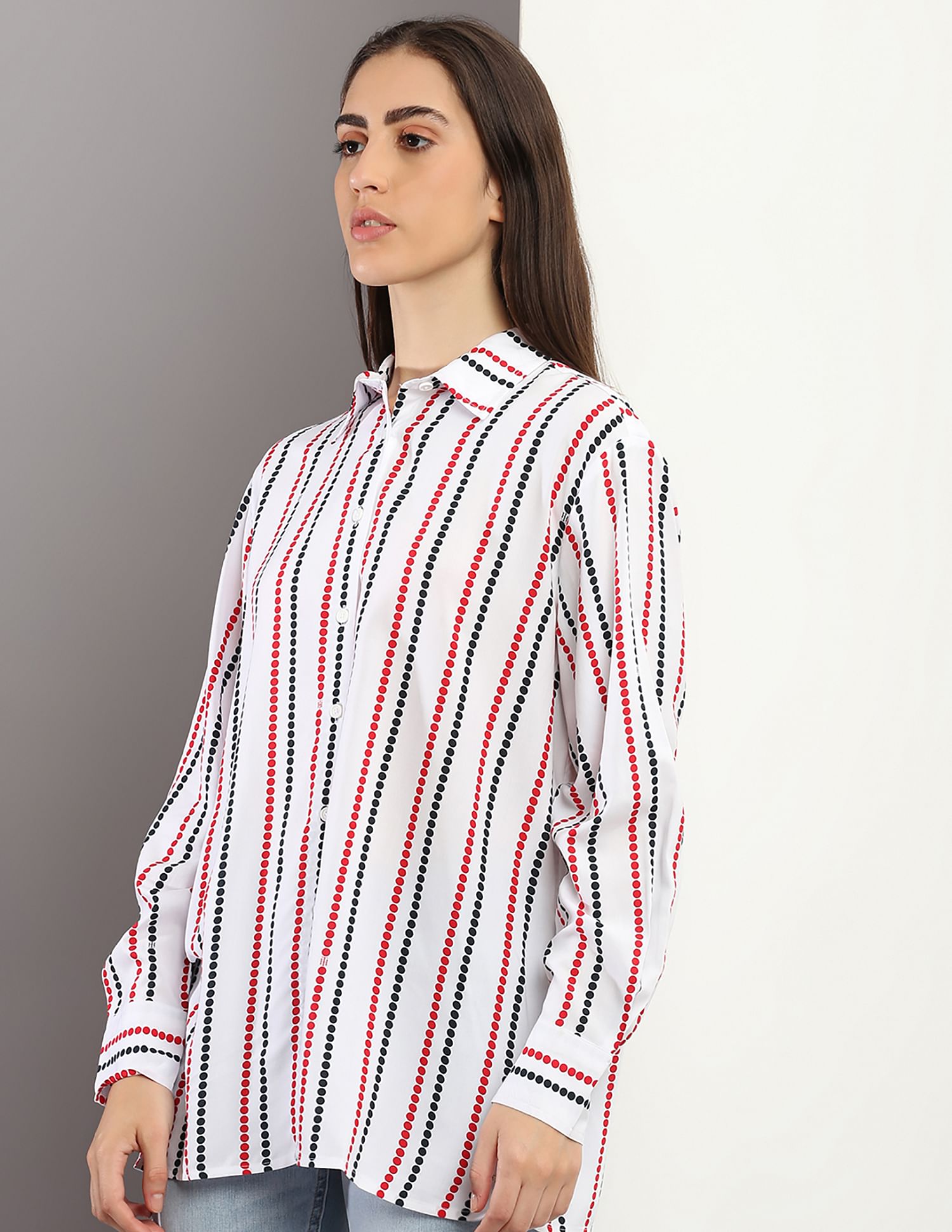 Tommy Hilfiger Viscose Geometric Print Relaxed Fit Shirt