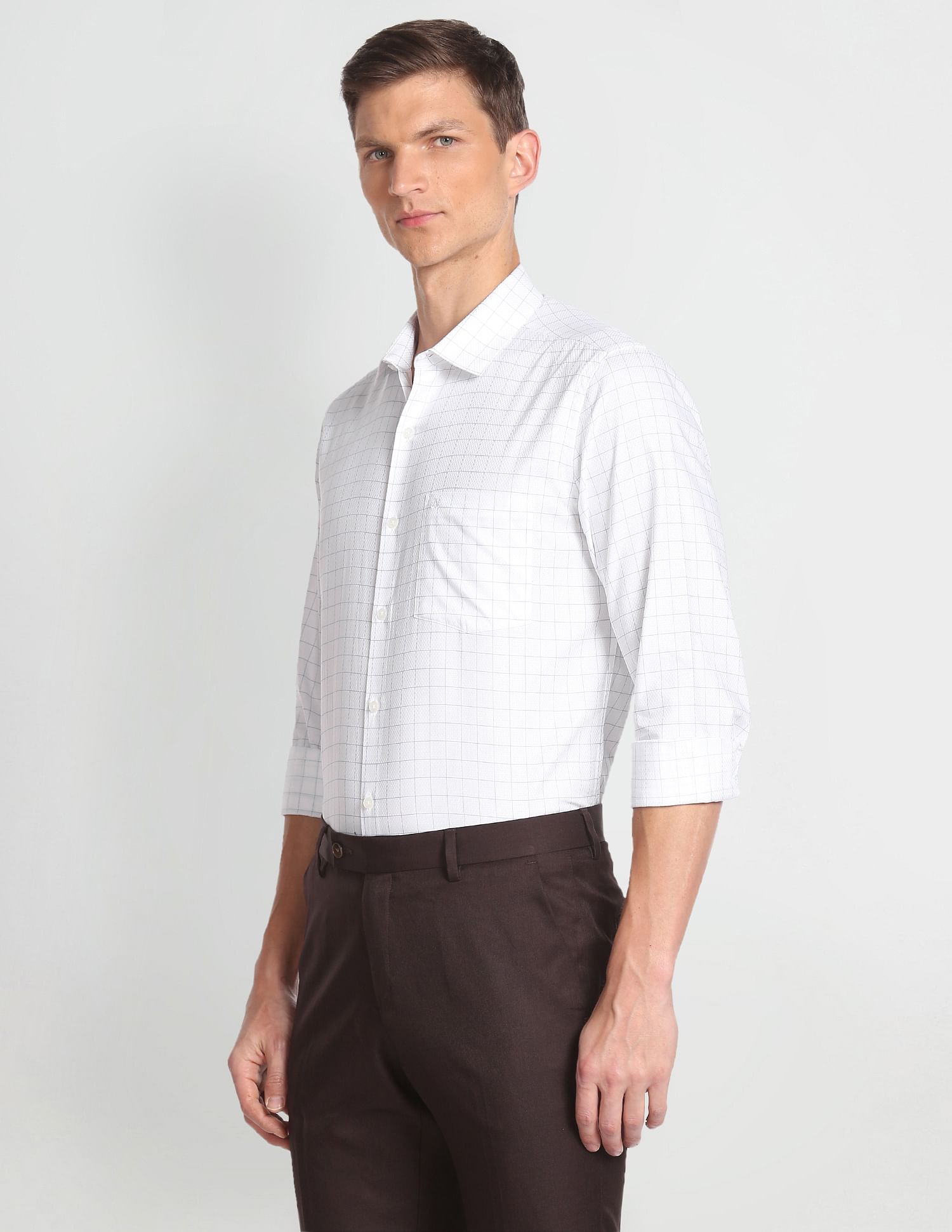 Arrow Cotton Graph Check Shirt