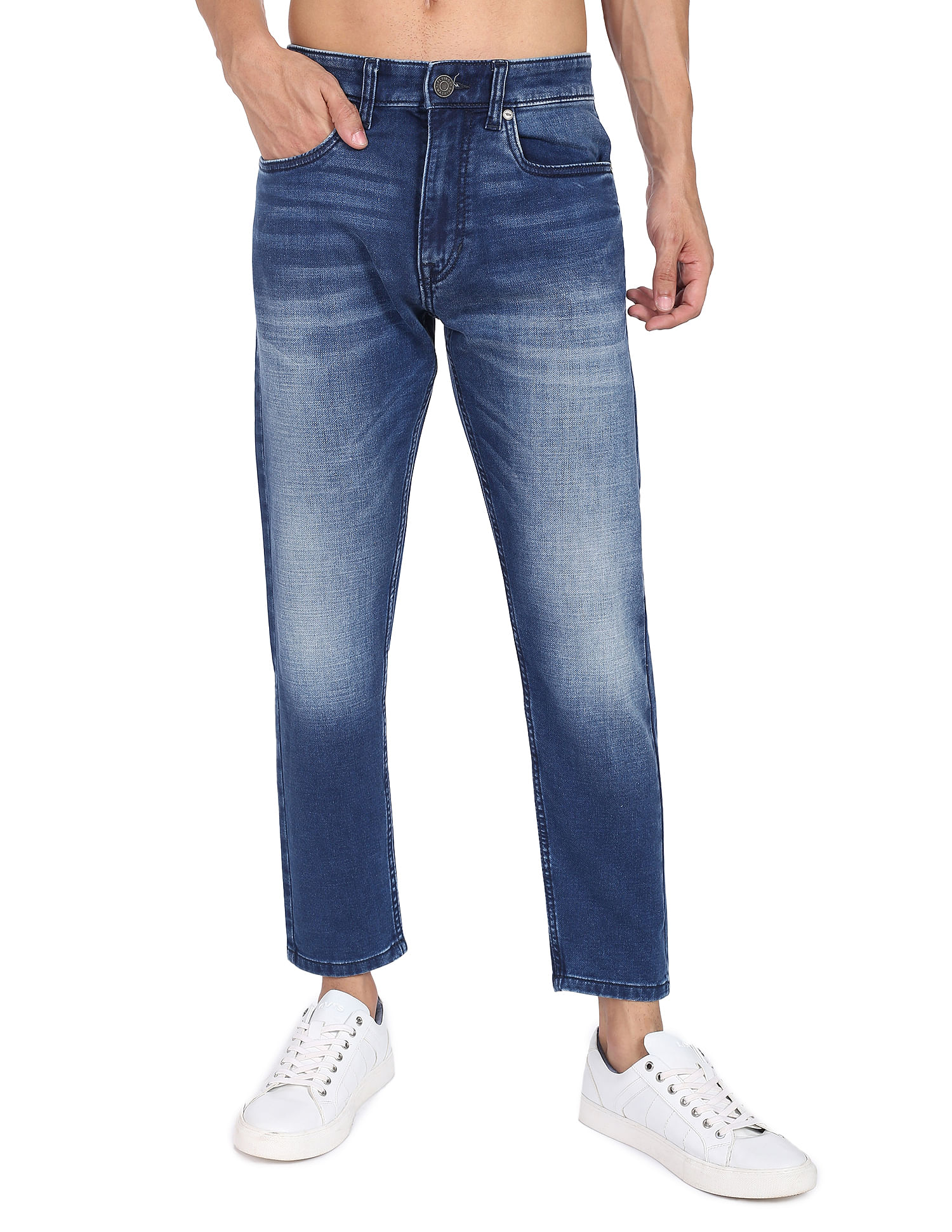 Flying Machine Stone Wash Mankle Slim Fit Jeans