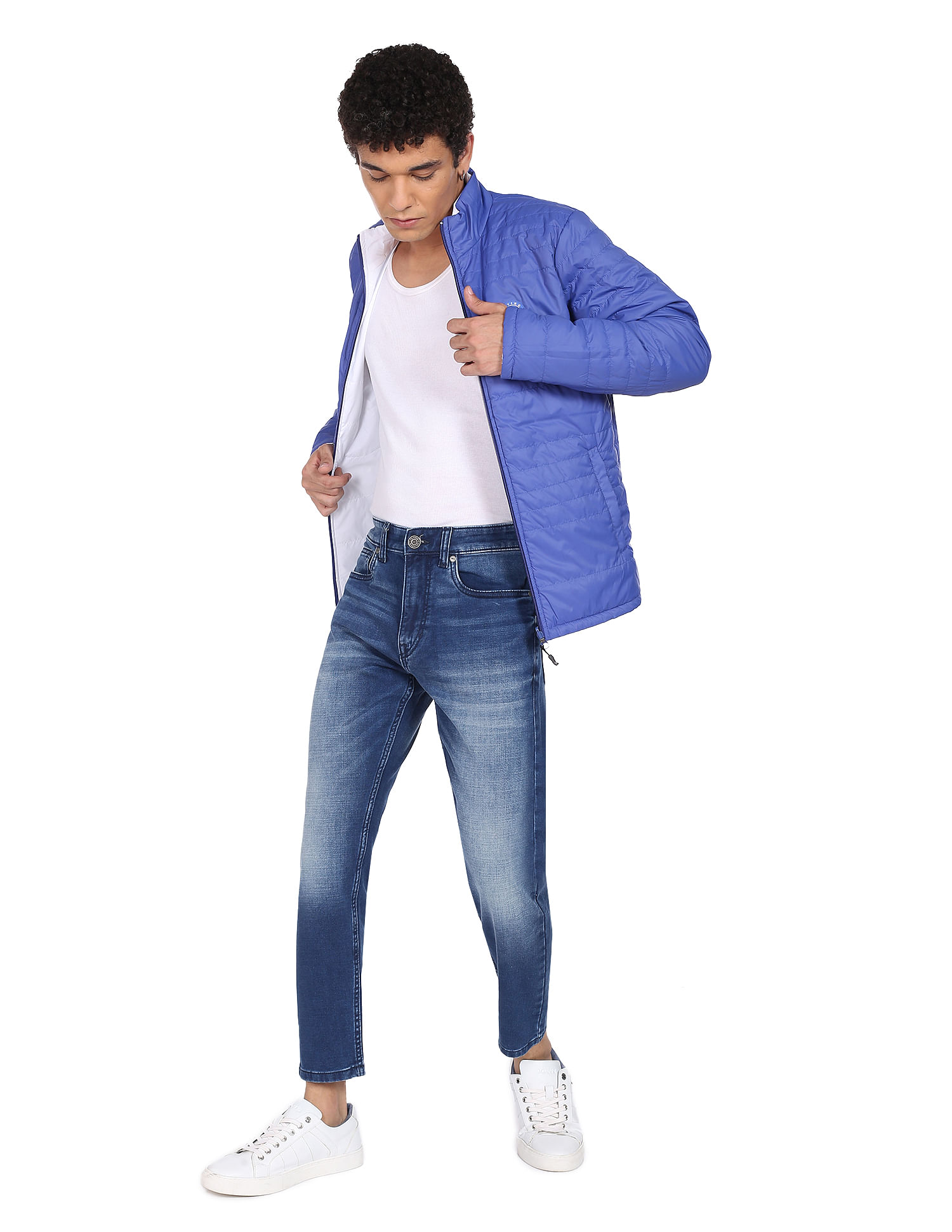 Flying Machine Stone Wash Mankle Slim Fit Jeans