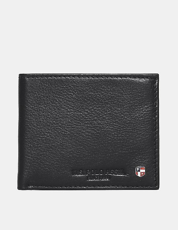 U.S. Polo Assn. Black Textured Bi-Fold Wallet
