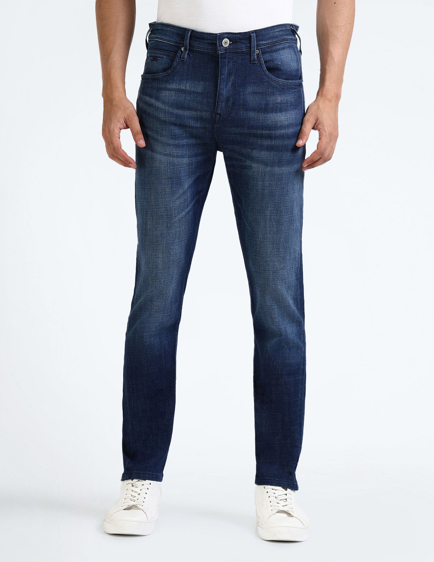 Flying Machine Slash Slim Tapered Fit Stone Wash Jeans