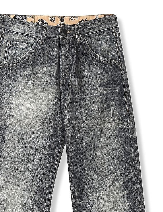 Flying Machine Regular Fit Washed Jeans