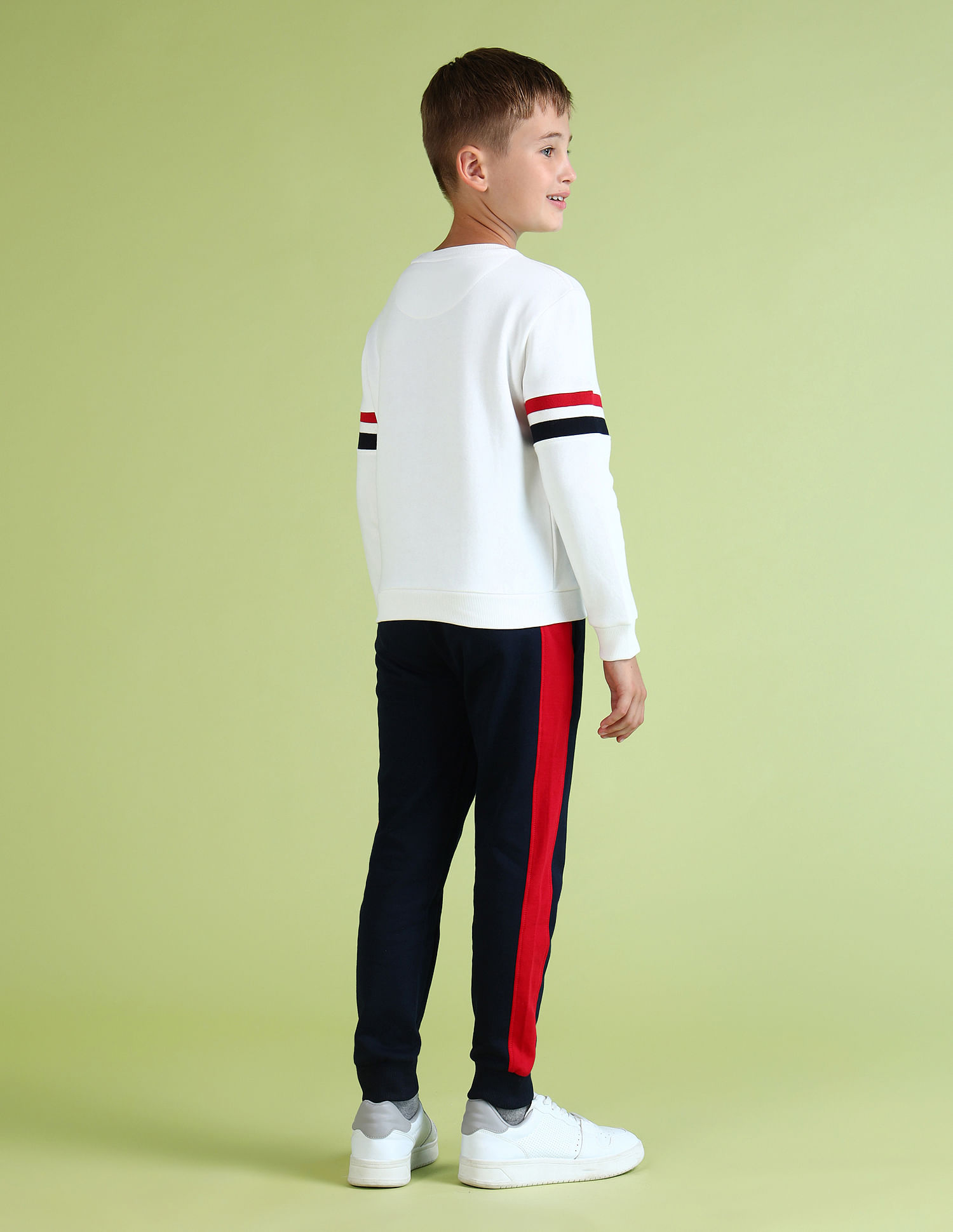 U.S. Polo Assn. Kids Boys Brand Appliqued Pure Cotton Sweatshirt