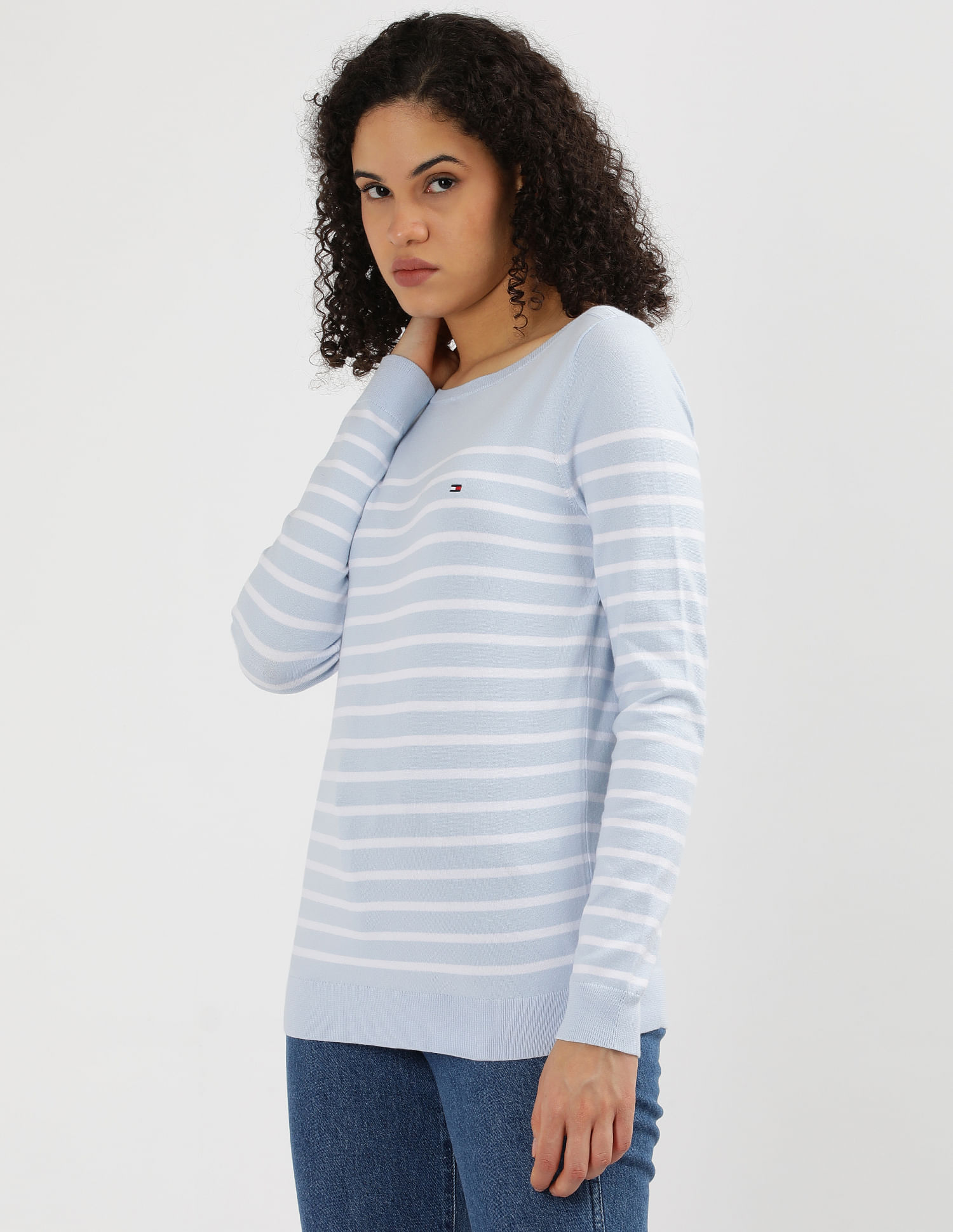 Tommy Hilfiger Boat Neck Horizontal Stripe Sweater