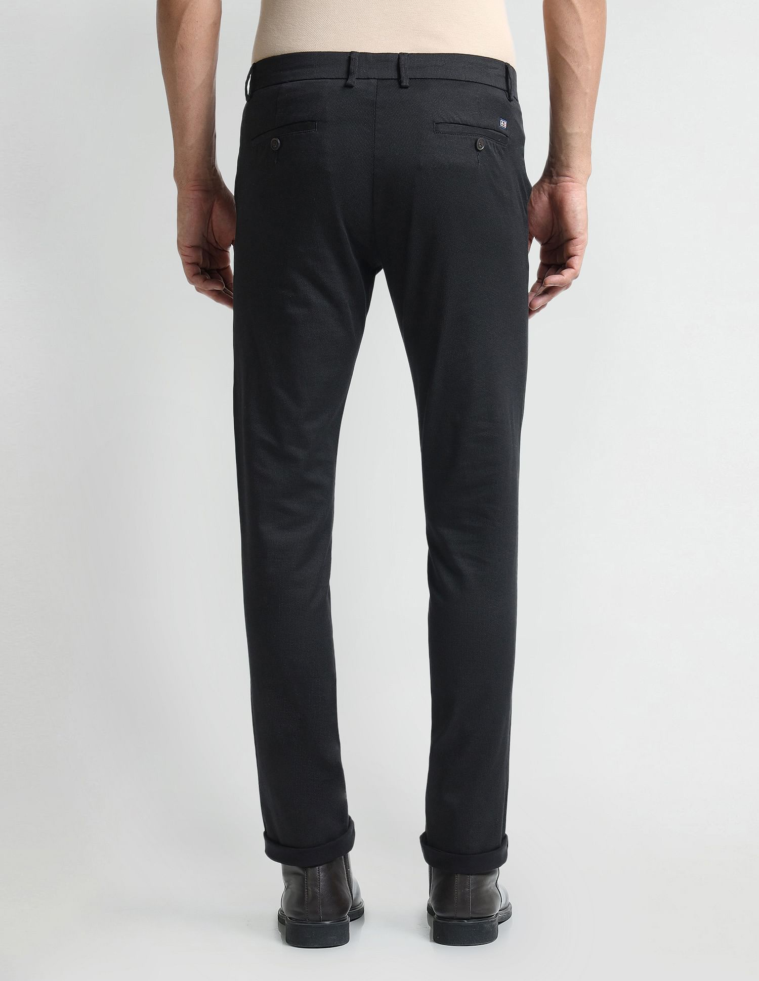 Arrow Sport Slim Fit Geometric Patterned Trousers