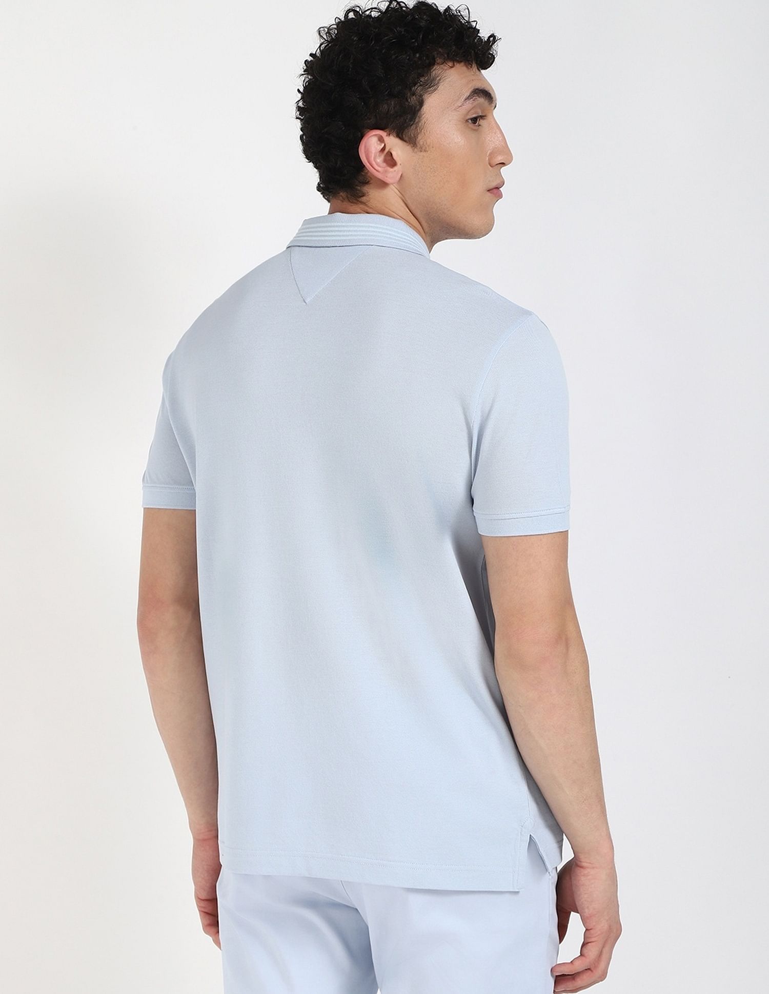 Tommy Hilfiger Solid Regular-Fit Cotton Polo Shirt