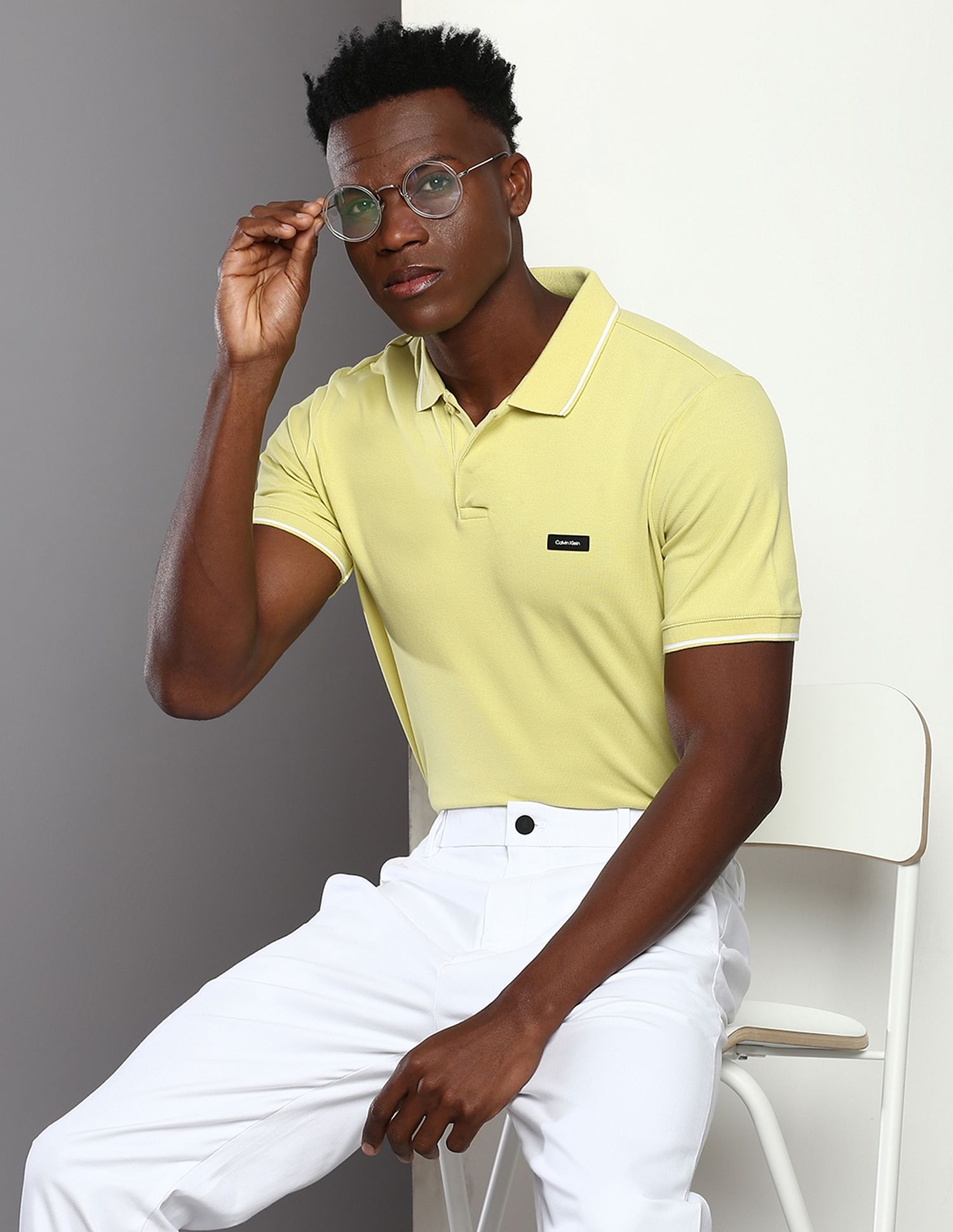 Buy Calvin Klein Cotton Liquid Touch Solid Polo Shirt - NNNOW.com