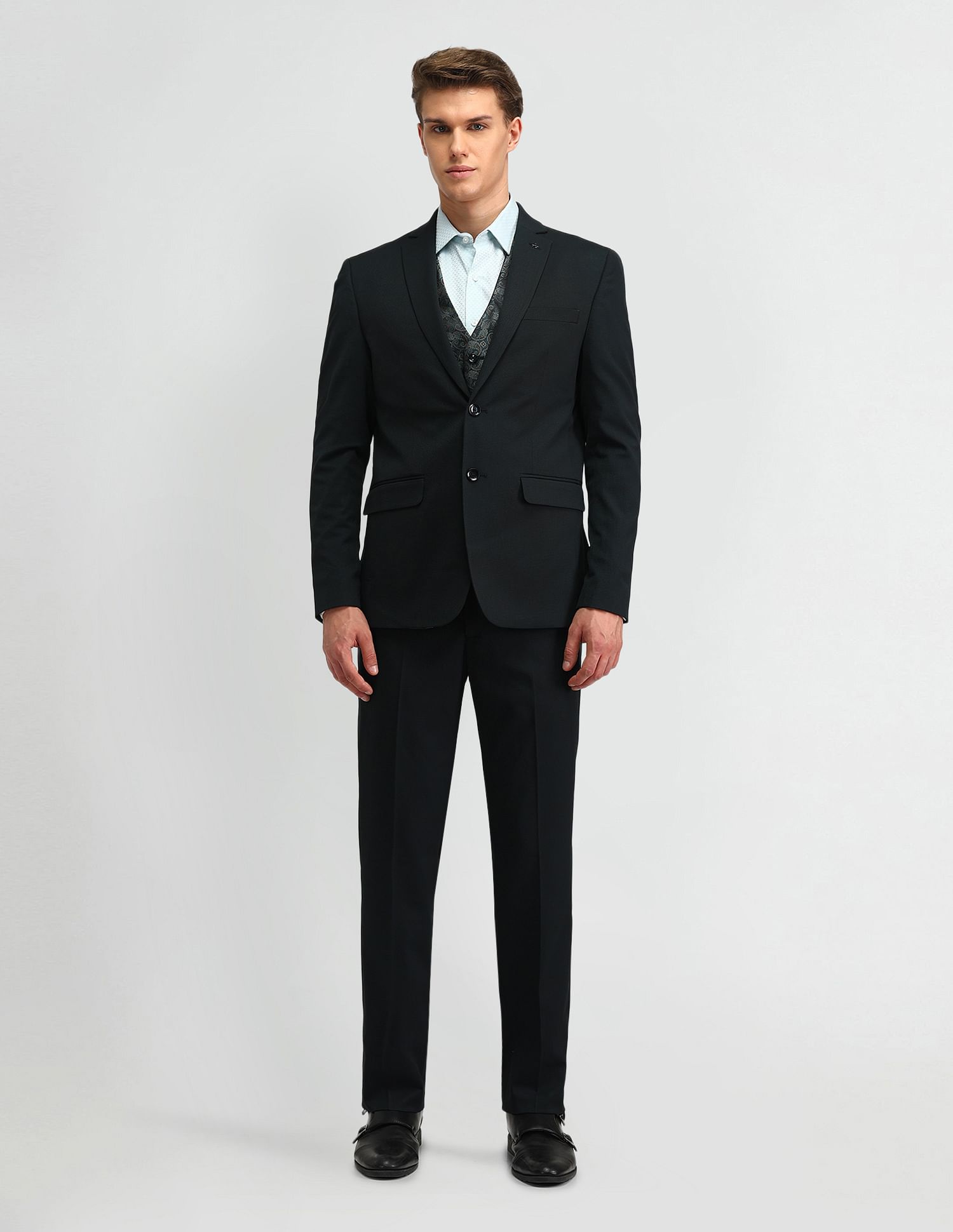 Arrow Self-Design Regular Fit Suits