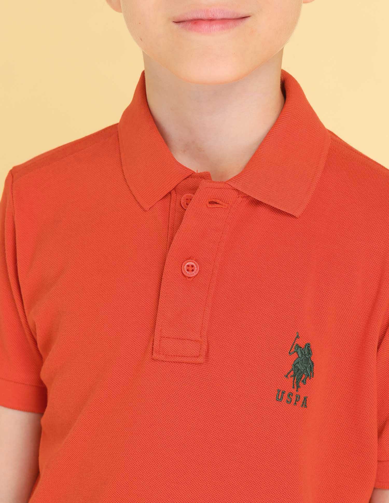 U.S. Polo Assn. Kids Boys Cotton Pique Polo Shirt