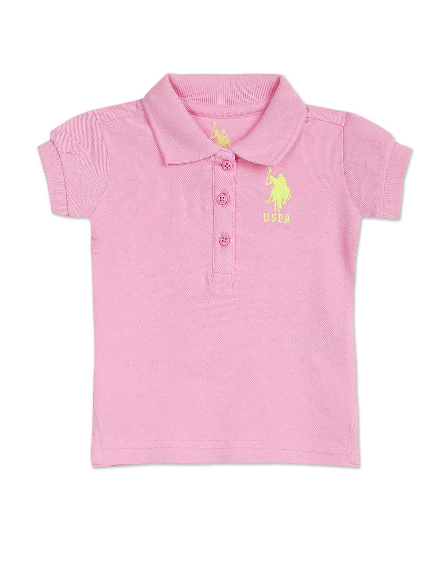 U.S. Polo Assn. Kids Puff Sleeve Cotton Polo Shirt