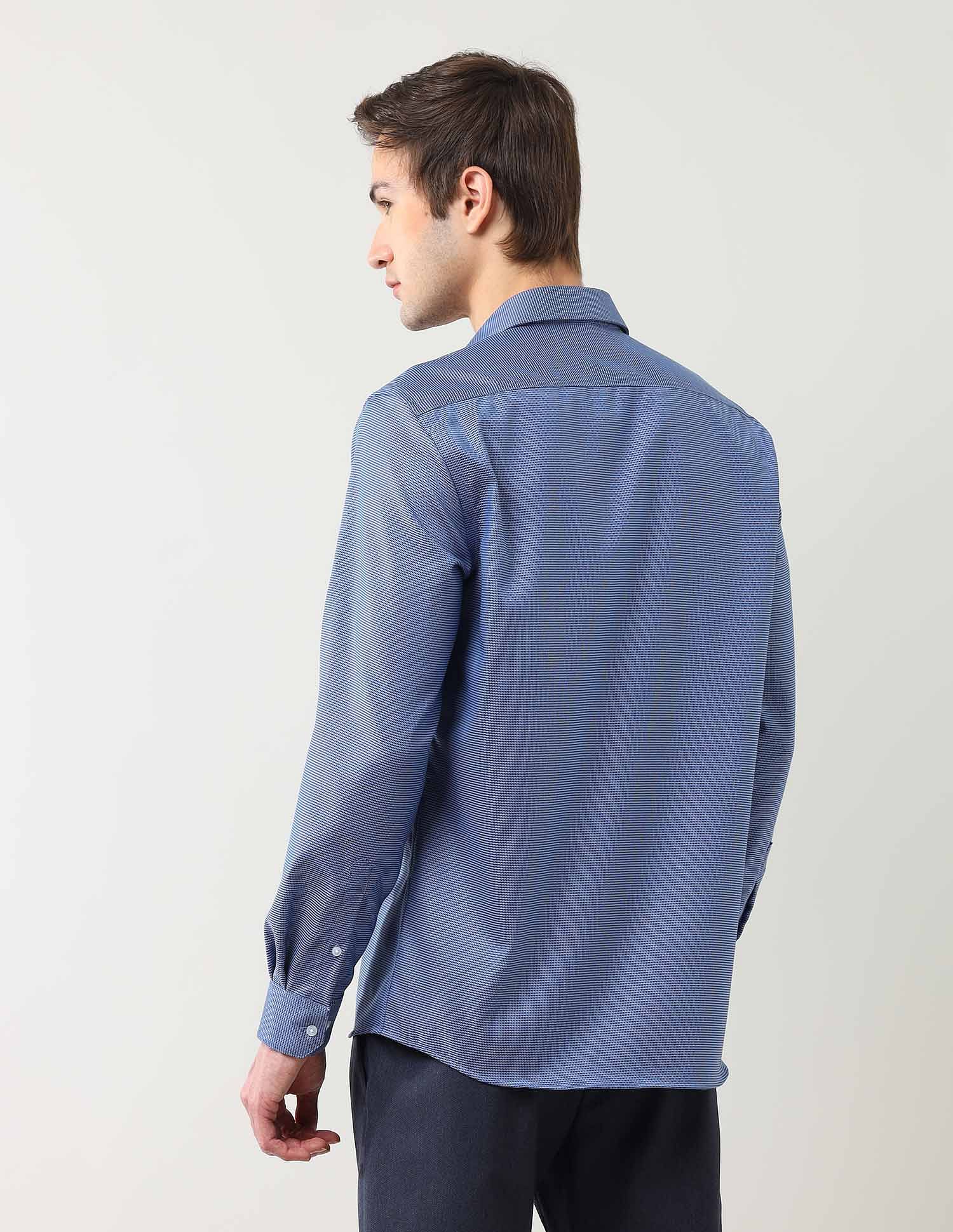 Arrow Manhattan Slim Fit Textured Autopress Shirt