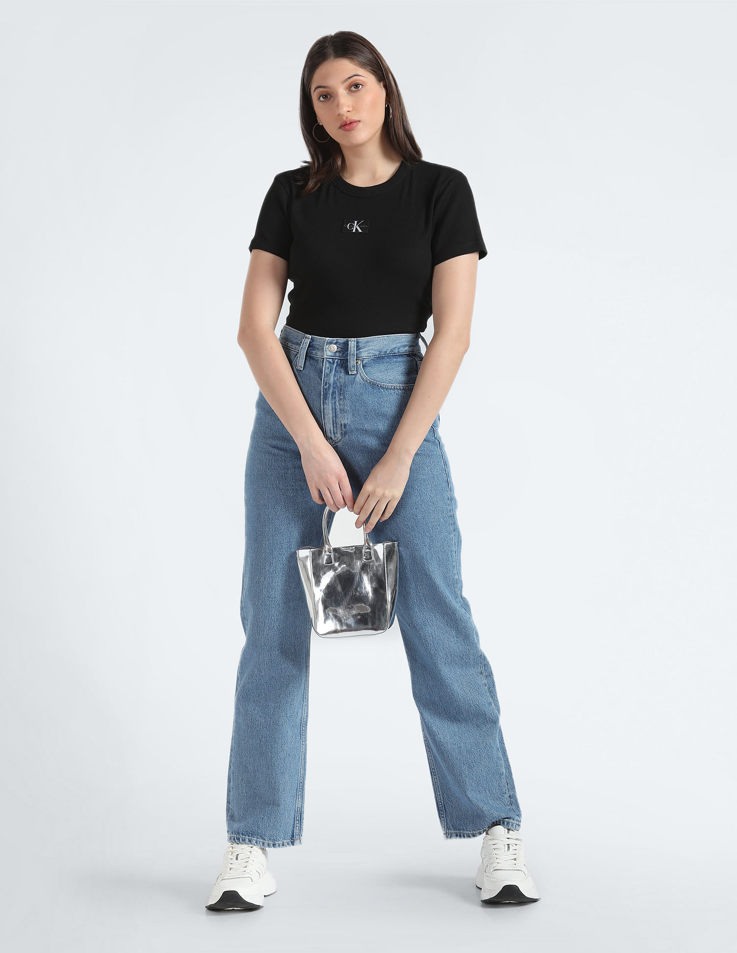 Buy Calvin Klein Jeans Woven Label Rib Regular T-Shirt