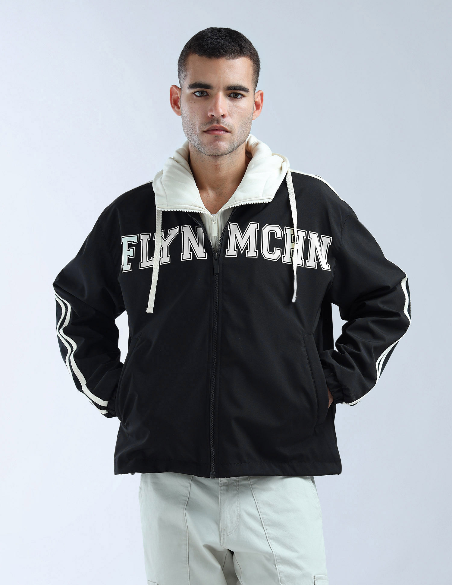 Flying Machine Brand Printed Relaxed Fit Jacket