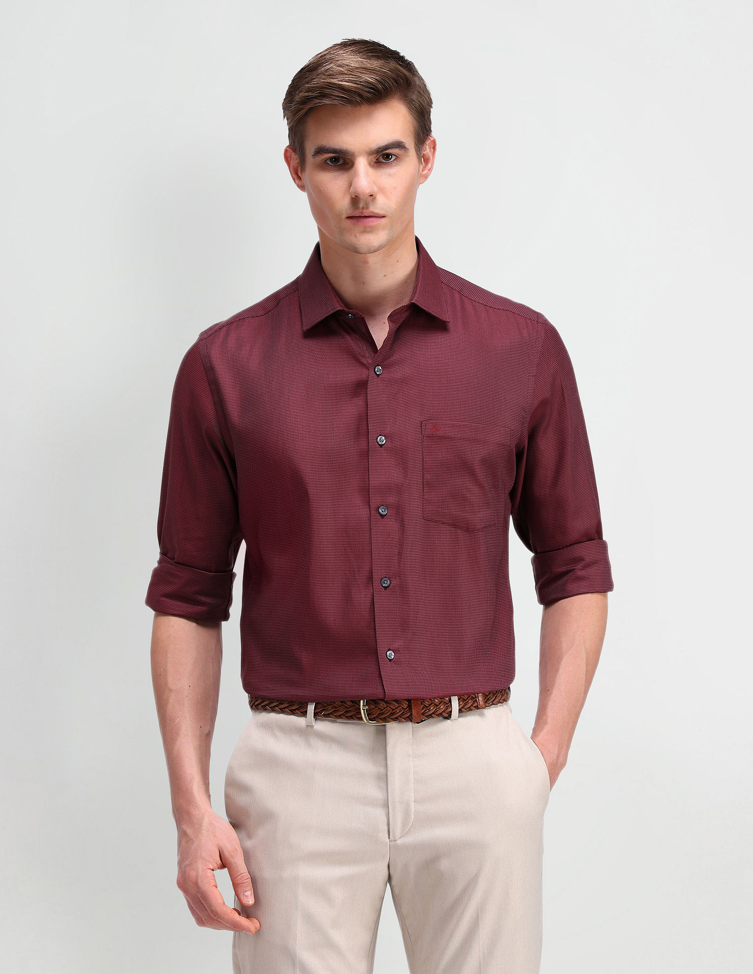 Arrow Liberty Classic Fit Textured Shirt