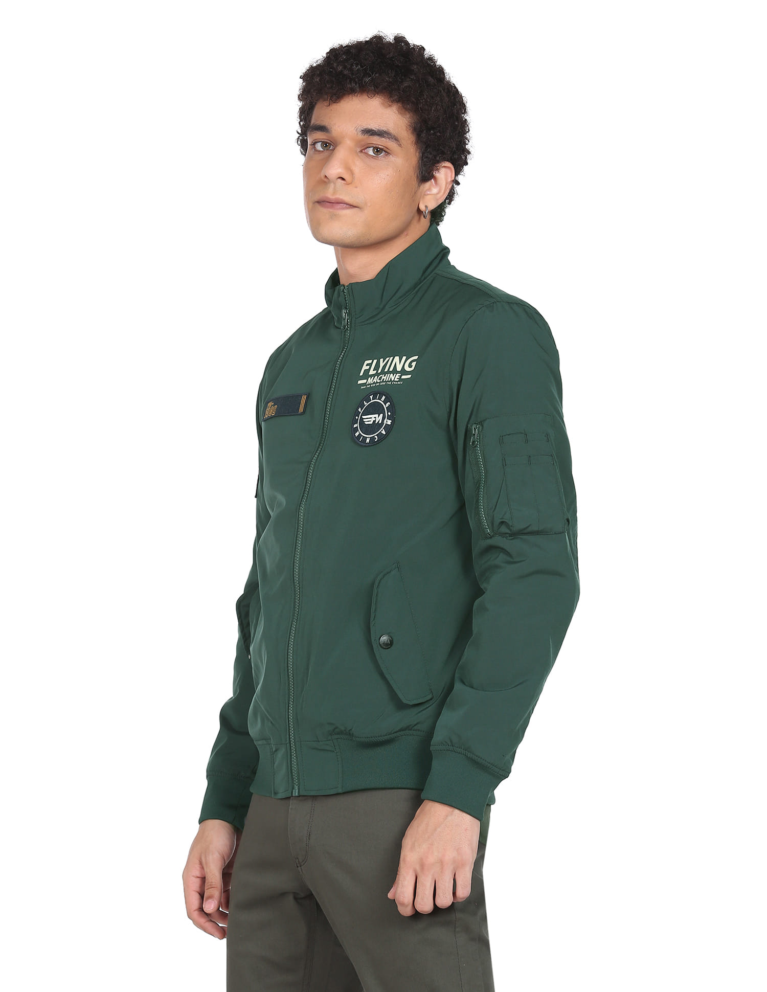 Buy Flying Machine Appliqued Polyester Jacket - NNNOW.com