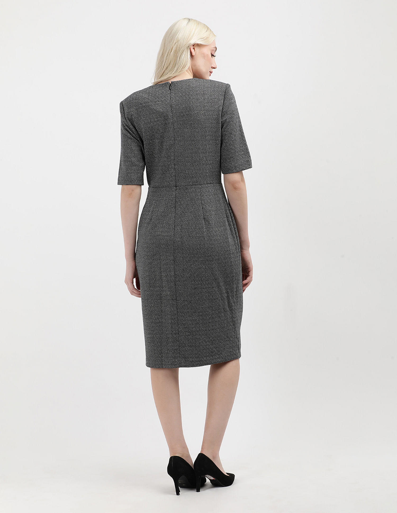 Calvin klein jacquard sheath dress best sale