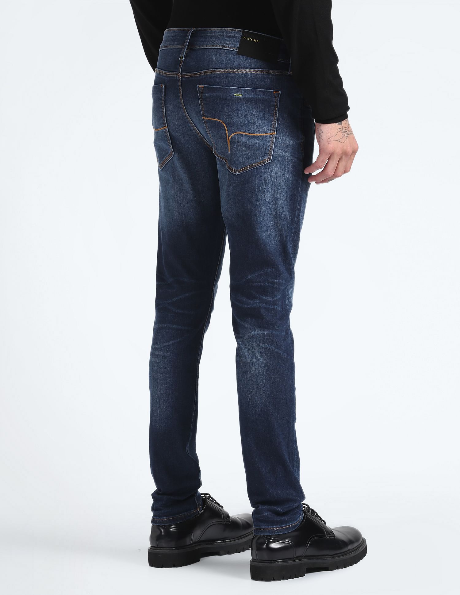 Flying Machine Jackson Super Slim Fit Stone Wash Jeans