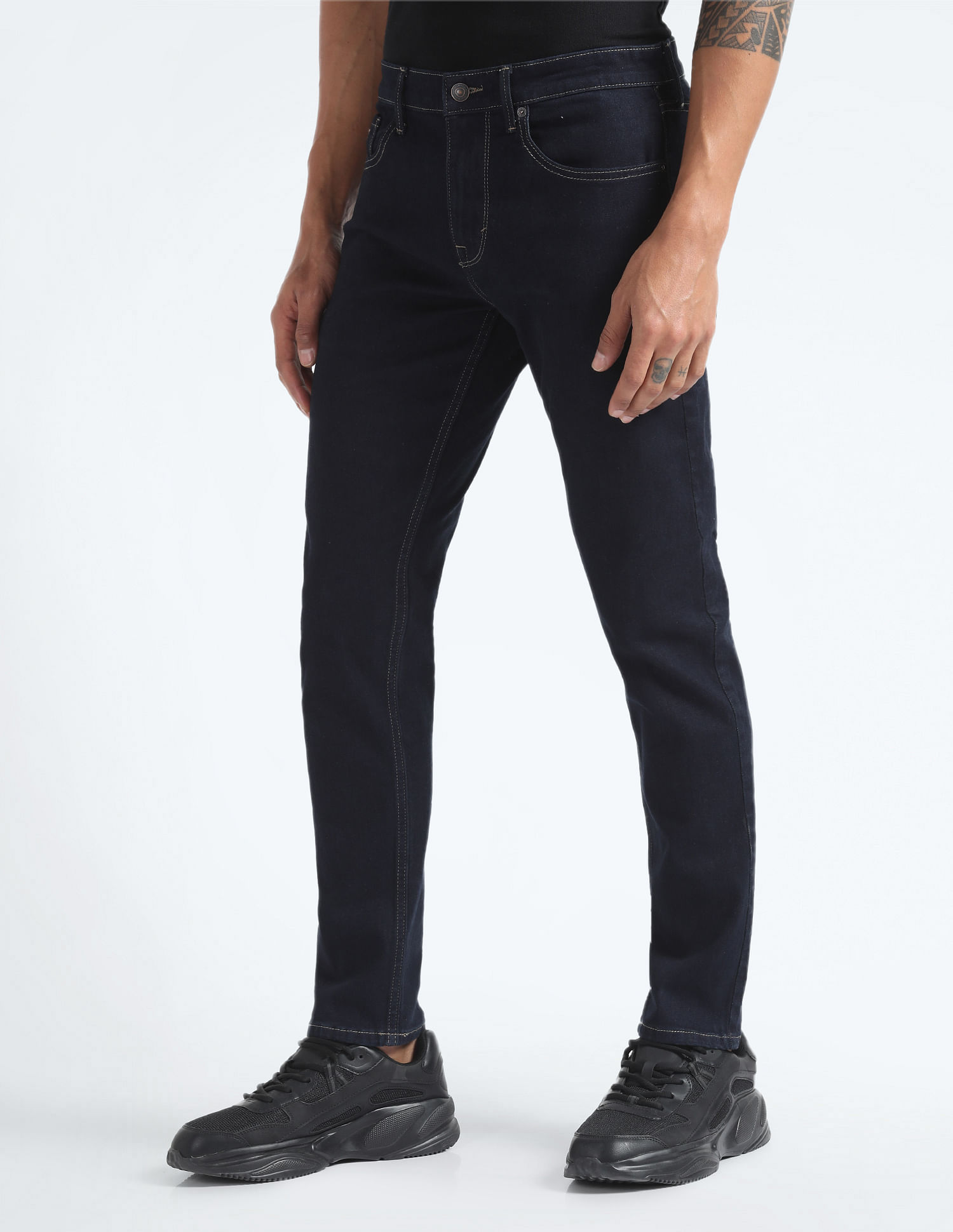 Flying Machine Rinsed Slash Slim Tapered Jeans