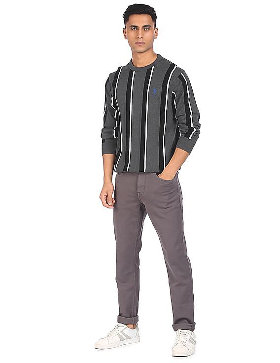 U.S. Polo Assn. Crew Neck Striped Sweater