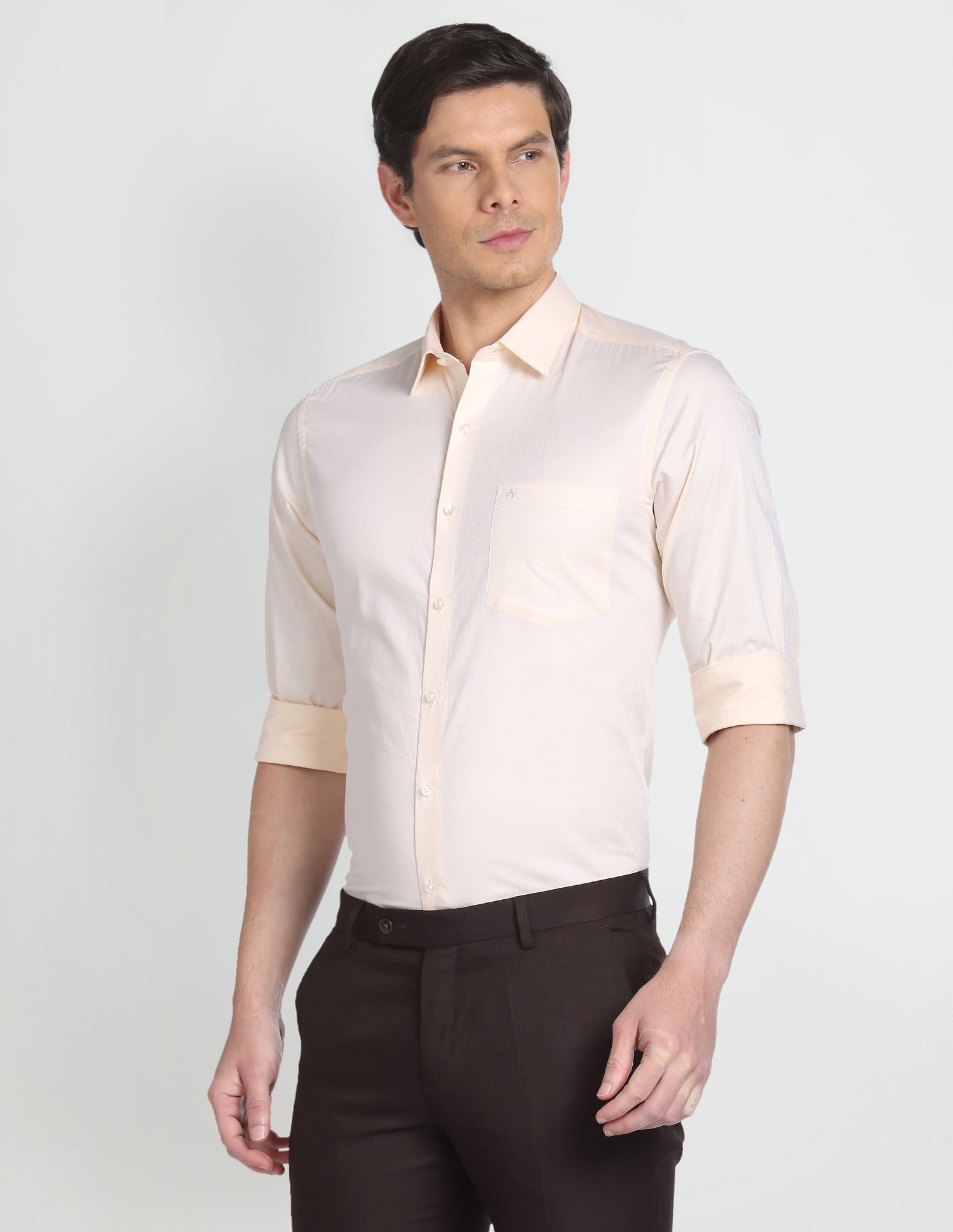 Arrow Self Design Classic Formal Shirt