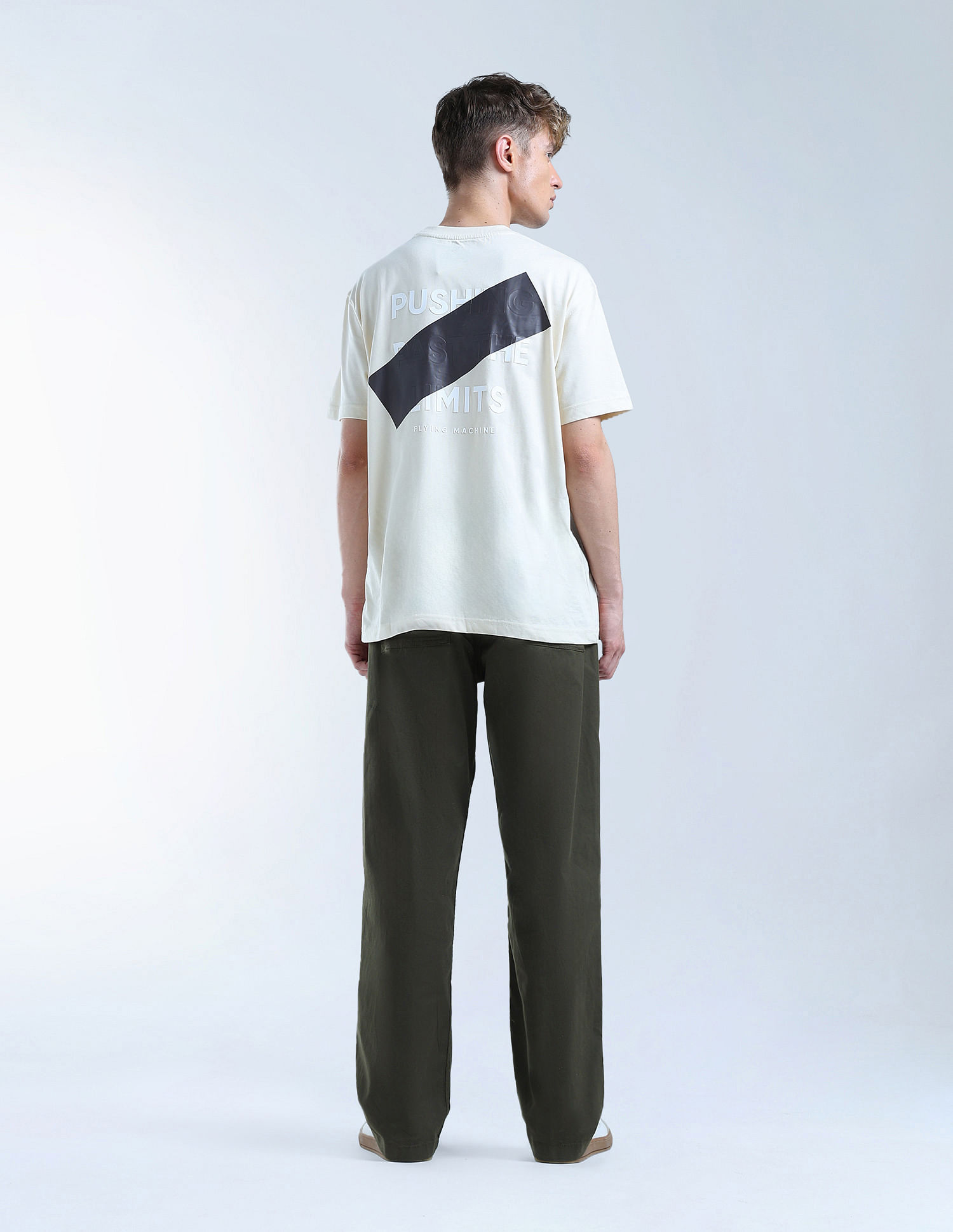 Flying Machine Cobain Loose Fit Mid Rise Chinos