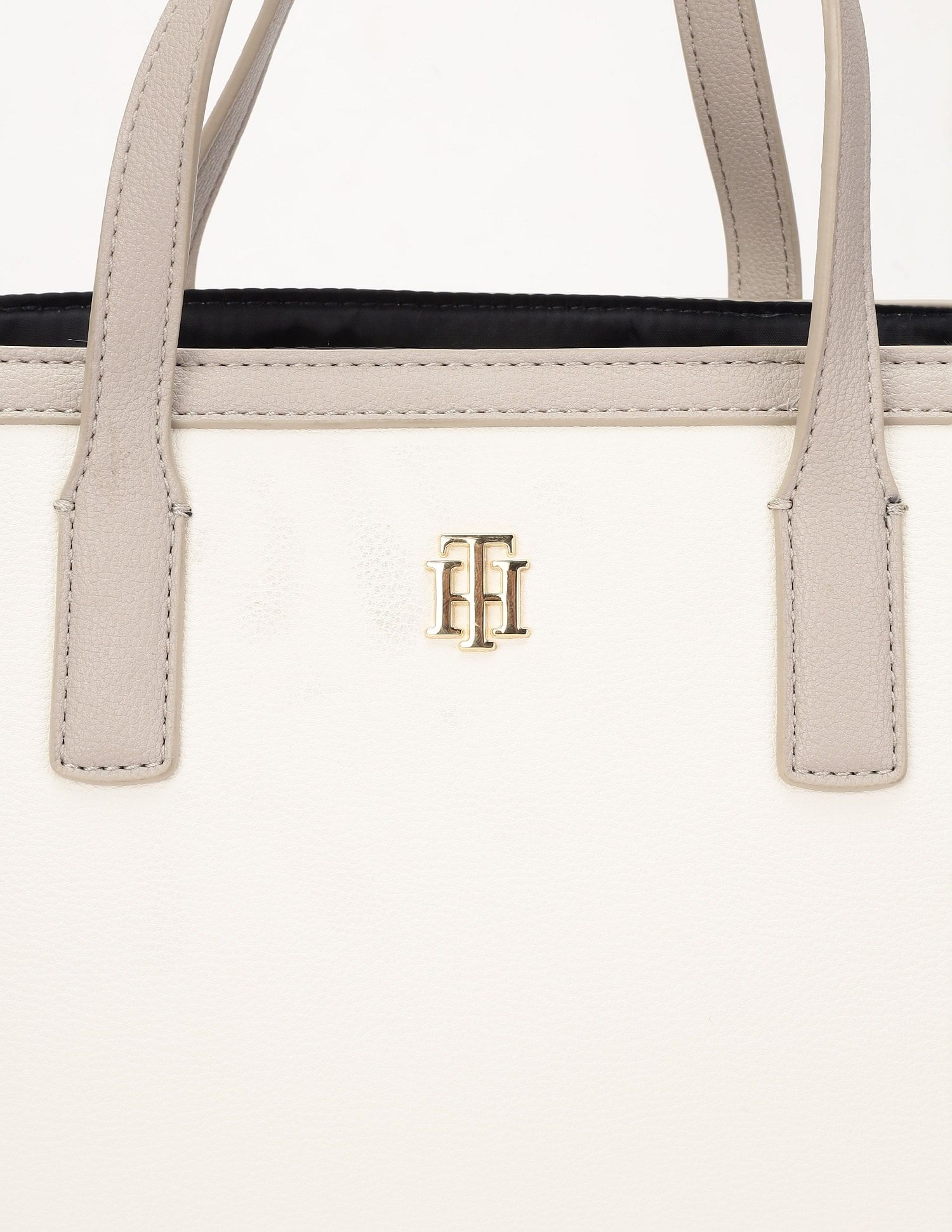 Tommy Hilfiger Solid Brown Pu Hand Bag