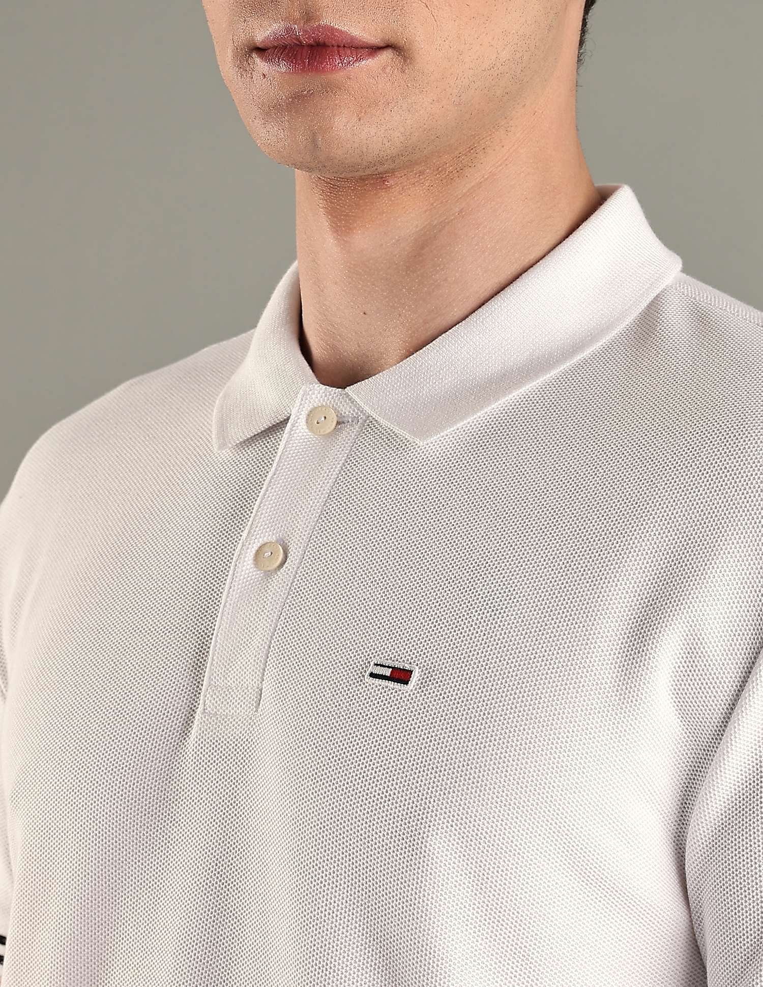 Tommy Hilfiger Solid Regular-Fit Cotton Polo T-Shirt