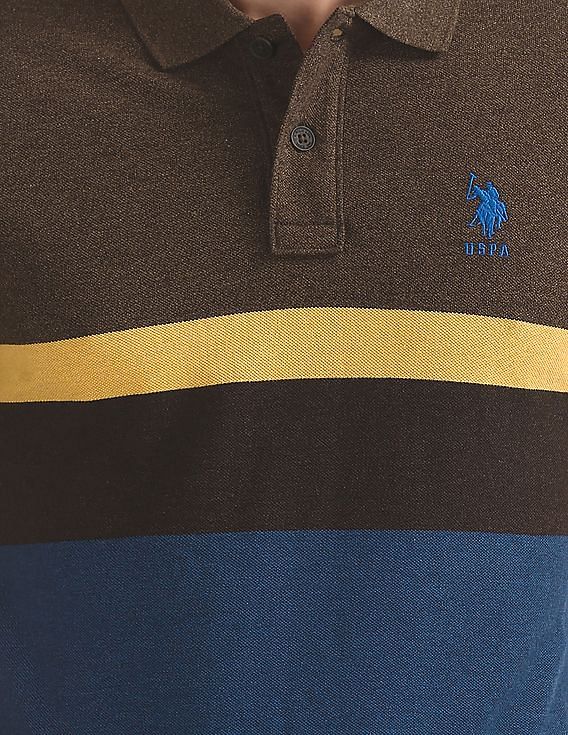 U.S. Polo Assn. Striped Pique Polo Shirt