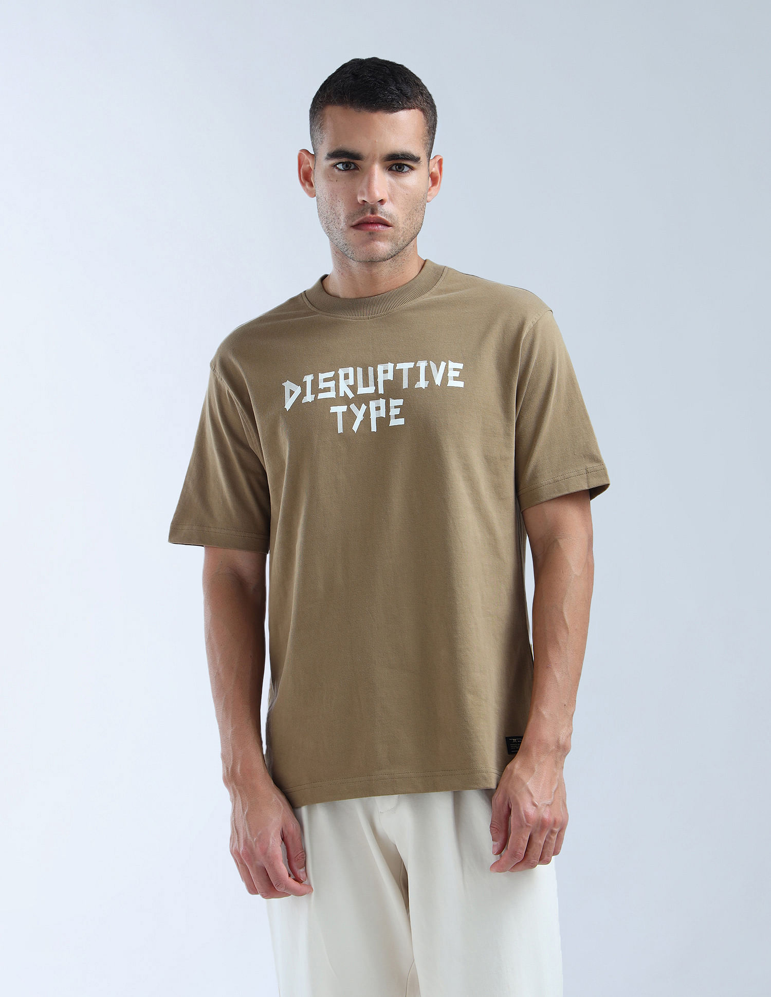 Flying Machine Typographic Printed Relaxed Fit T-Shirt