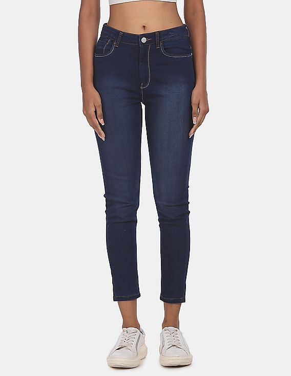Flying Machine Women Indigo High Rise Veronica Skinny Fit Jeans