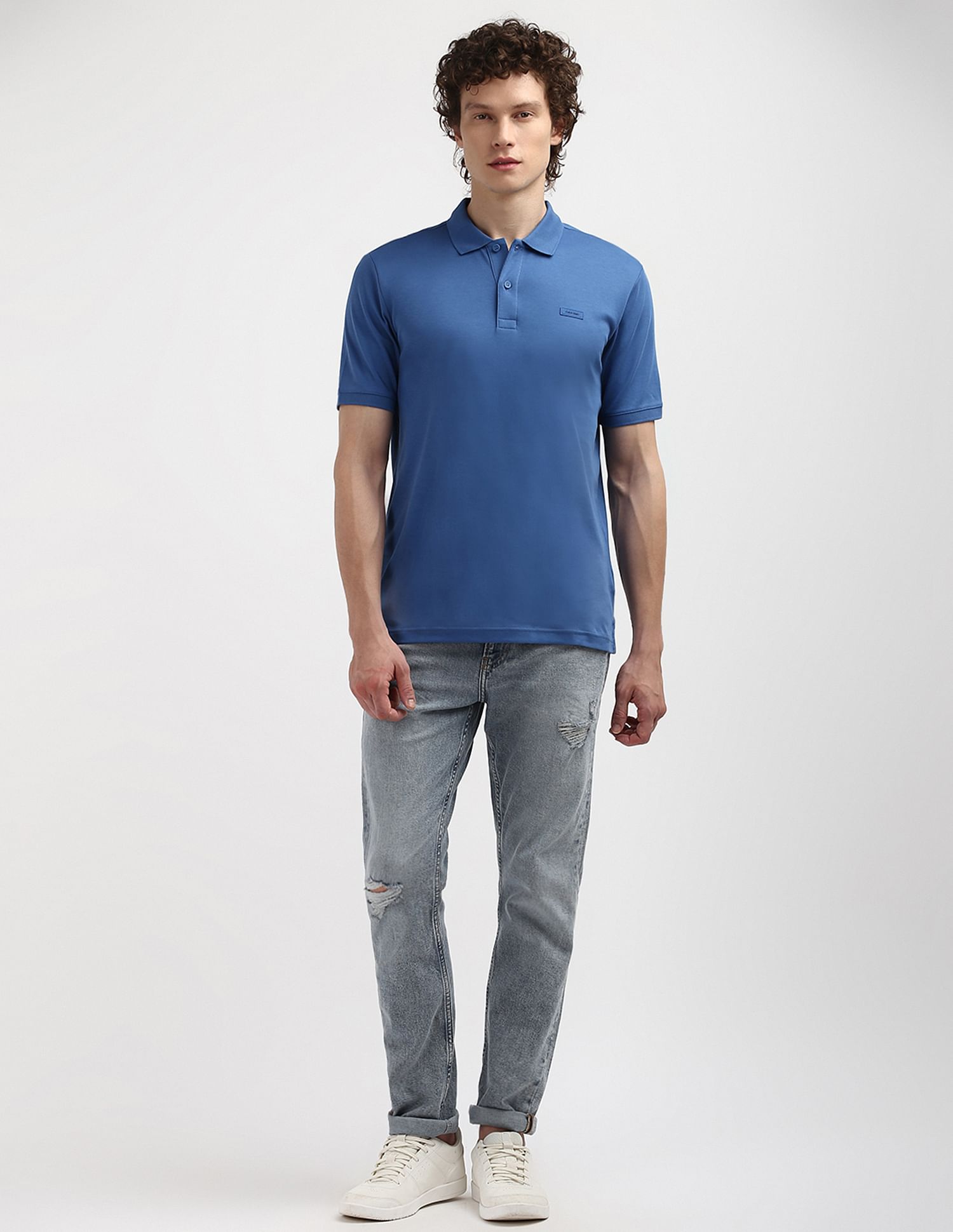 Calvin Klein Sustainable Tipped Collar Polo Shirt