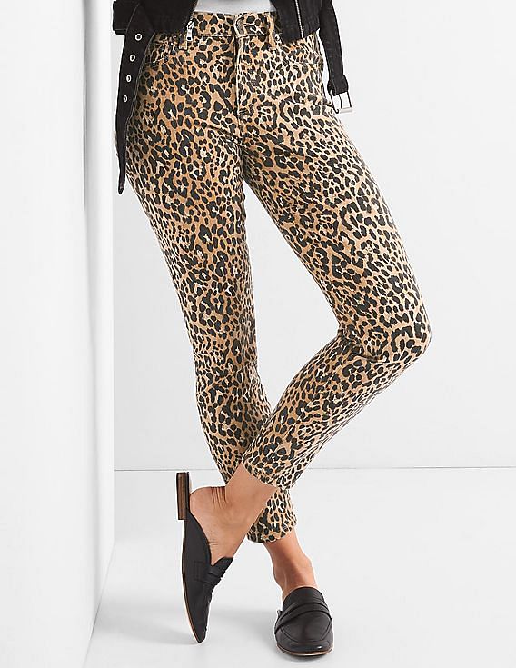 gap leopard print jeans