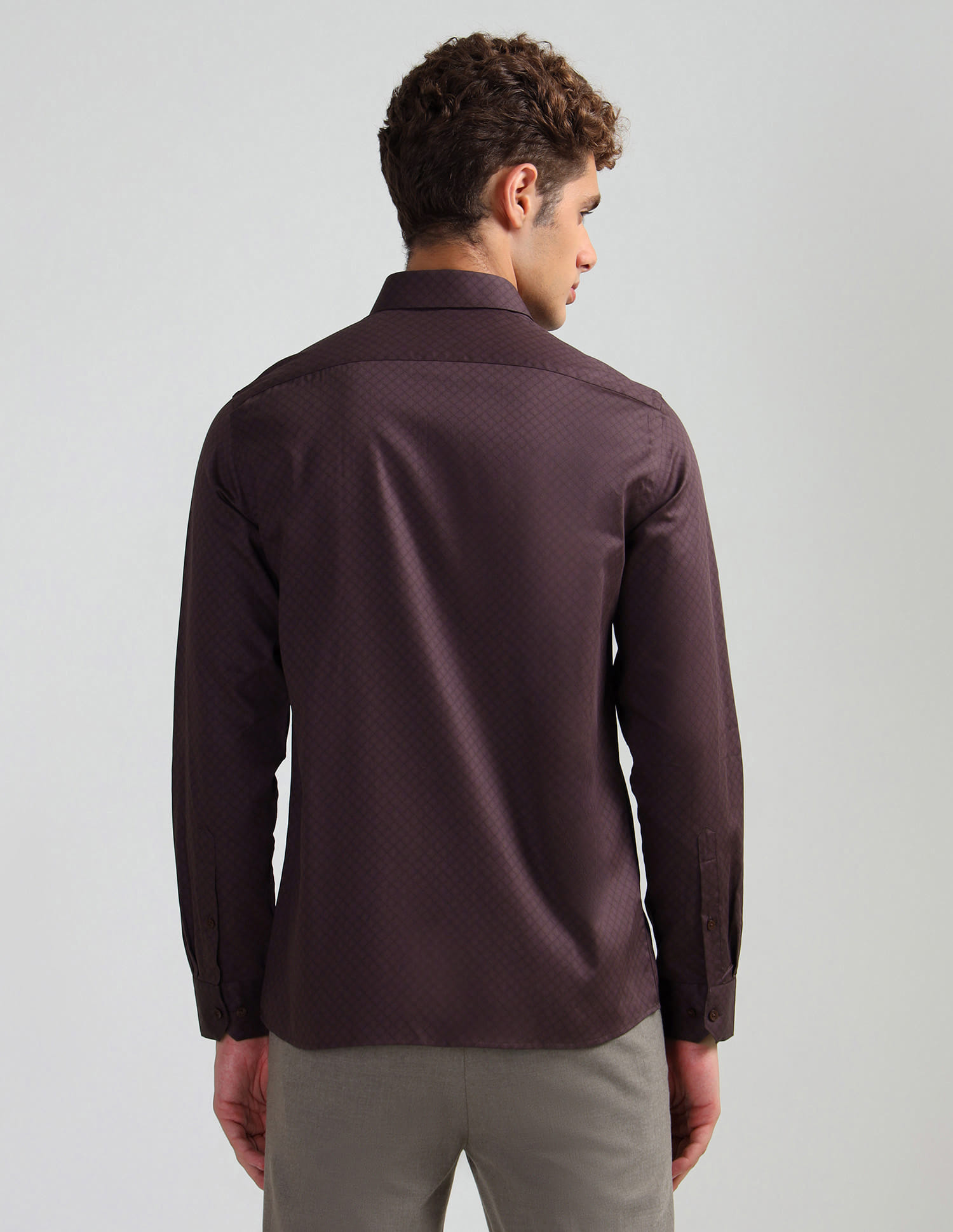 slim fit dress slacks Blue Herringbone Tailored Fit Shirt With Kent Collar  Turnbull & Asser US