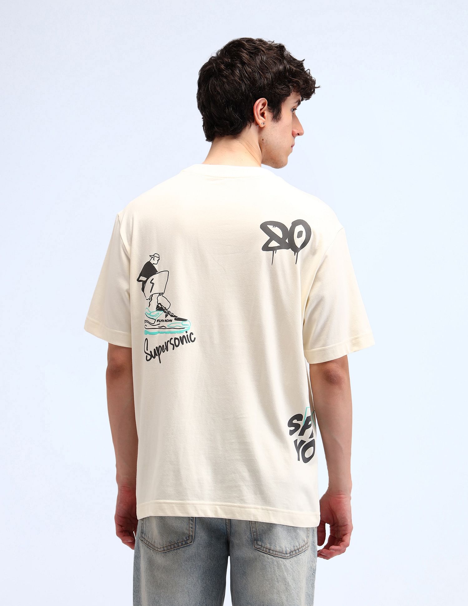 Flying Machine Young Graphic Oversized T-Shirt